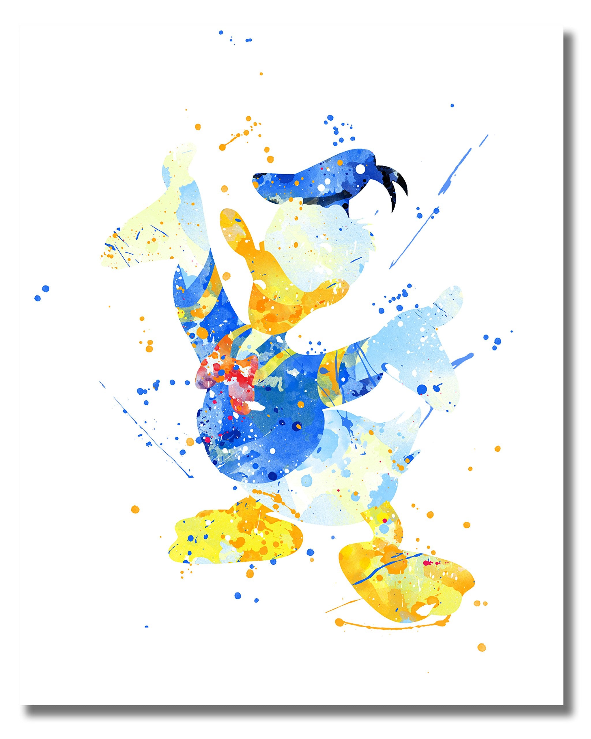BigWig Prints Mickey & Minnie Wall Art Set - Unframed 8x10 Prints, Mickey Watercolor, Kids Room Decor, Model 43238-25614