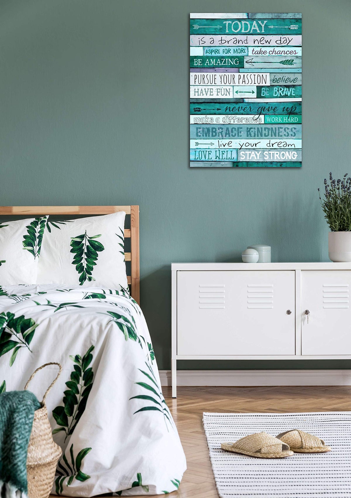 Inspirational Wall-Art - Quotes Office Wall Decor - Teal Wall Decor Fo ...