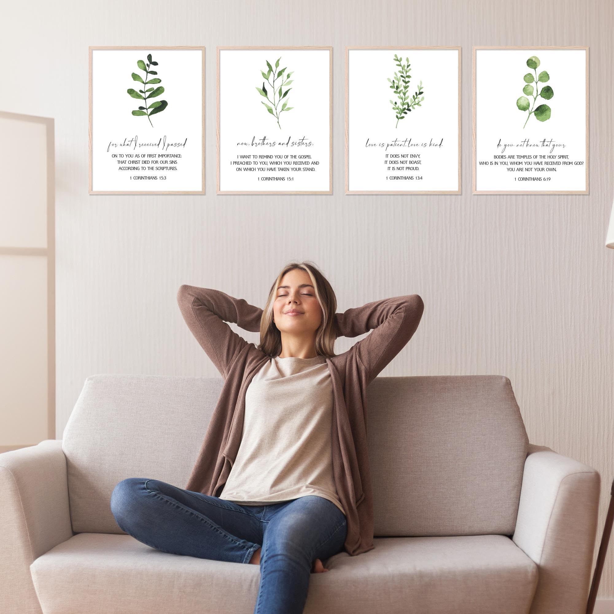 Insire 1 Corinthians 13 Wall Art, Bible Art, Corinthians 13 Sign, Bible Verse Art, Christian Poster, Scripture Art, Bible Verse