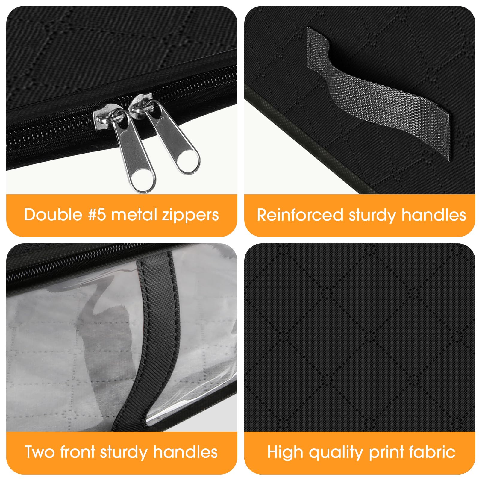 StorageRight Storage Bins Clothes Storage, Foldable Blanket Storage Bags, Under Bed Storage Containers for Organizing, Clothing,