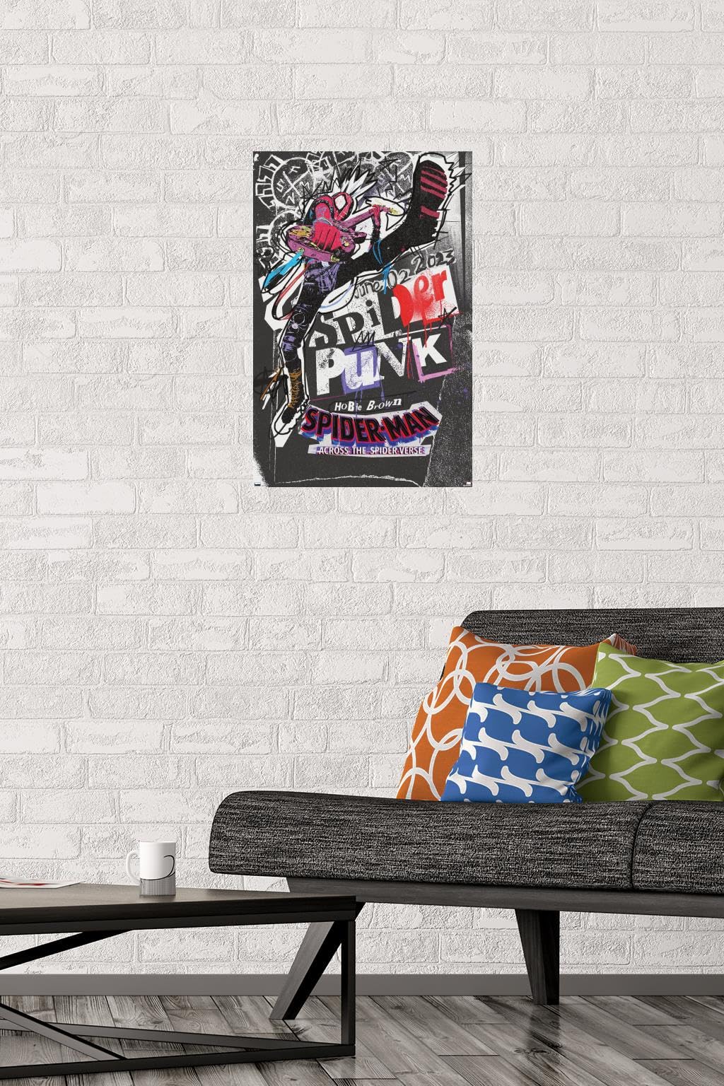 Trends International Marvel Spider-Man: Across The Spider-Verse - Spider-Punk One Sheet Wall Poster, 14.72'' X 22.37'', Premium