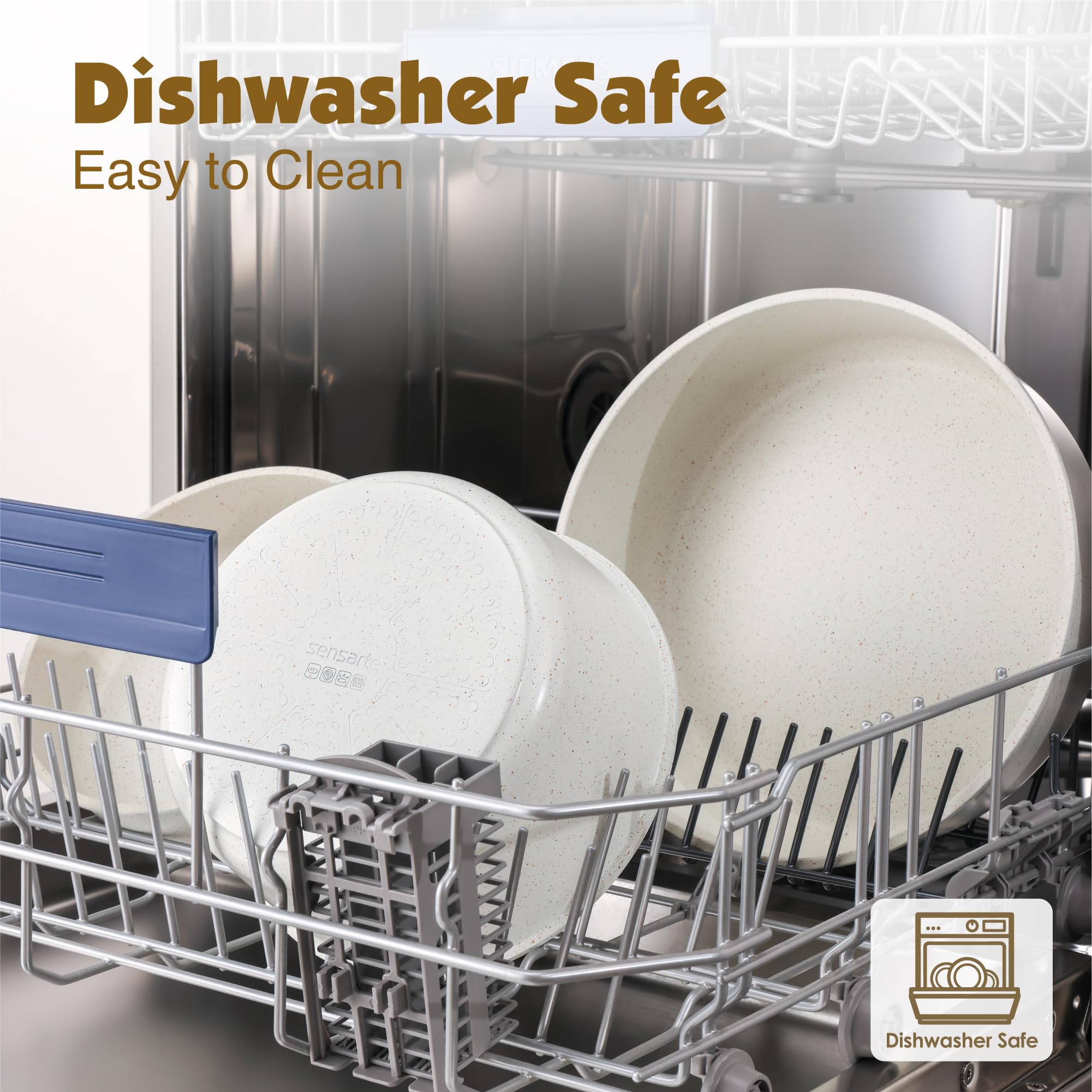 SENSARTE 23 Piece Pots and Pans Set, Nonstick Detachable Handle Cookware, Induction Kitchen Cookware Set with Removable Handle,