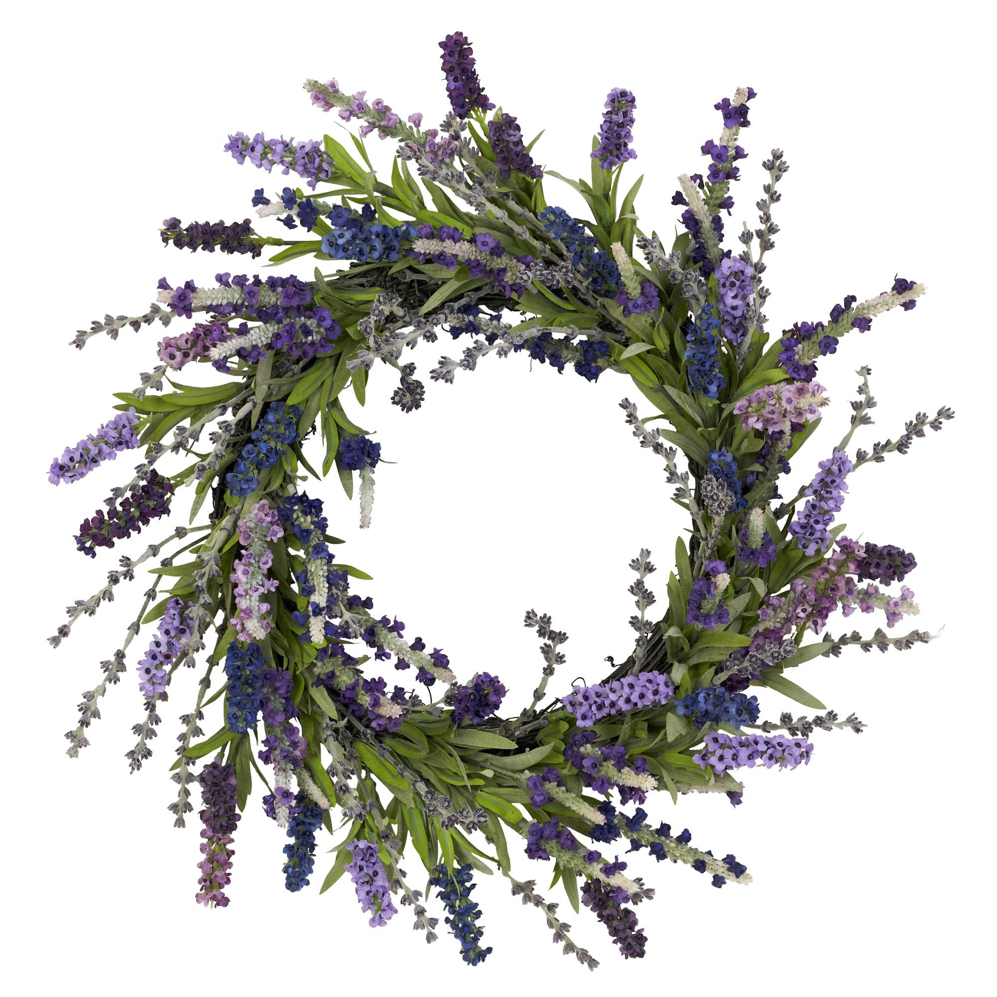 Nearly Natural 4785 Lavender Wreath, 20-Inch, Purple