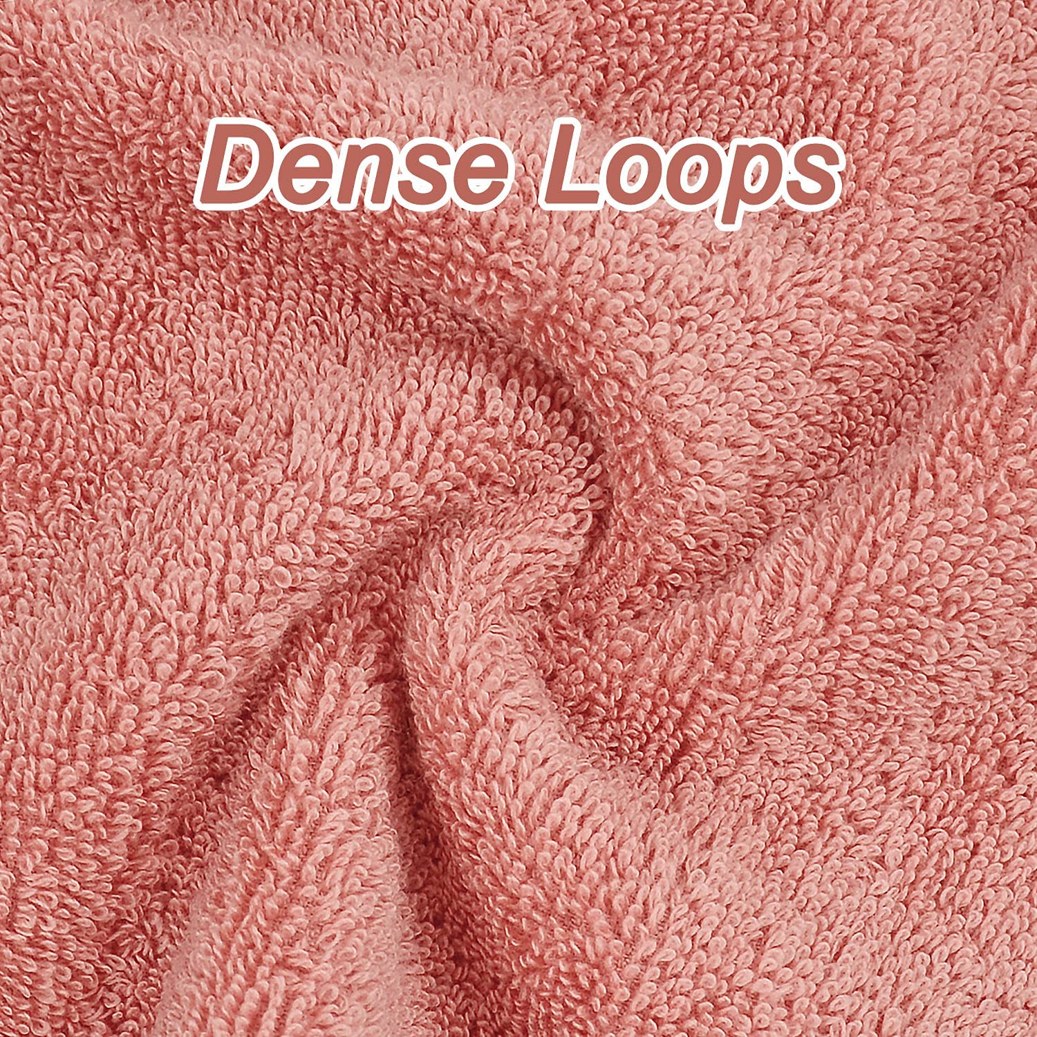 Cleanbear Ultra Soft Washcloths 6 Pack Cotton Face Cloths Wash Cloths Set - Large Bathroom Washcloth 13 X 13 Inches (Coral)