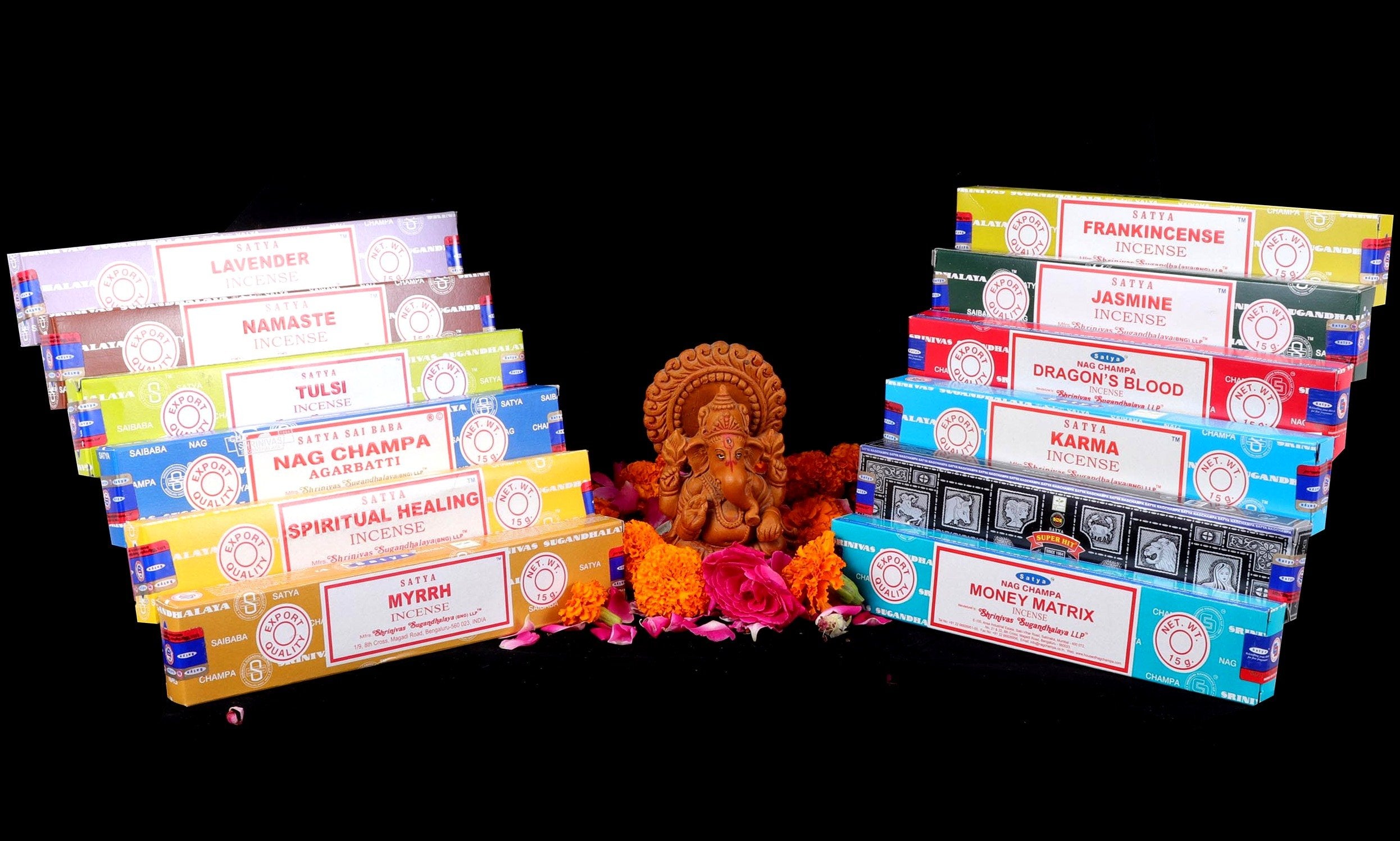 Nag champa Satya Assorted Top Selling Series 12 Scents (Set 1)
