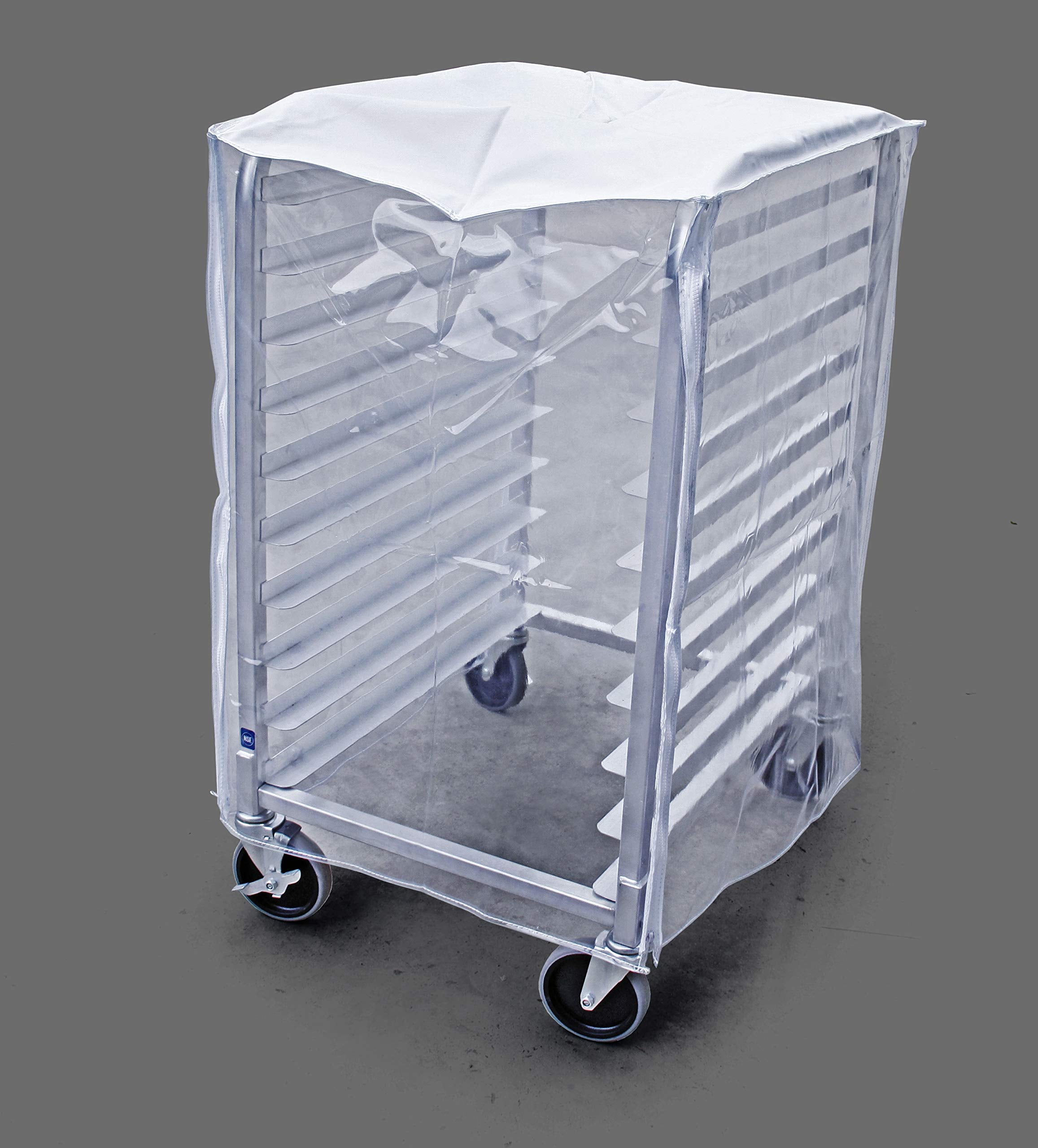 New Star Foodservice 36534 Commercial Sheet Pan Rack Cover, Pvc, 10-Tier, 28 X 23 X 33 Inch, Clear