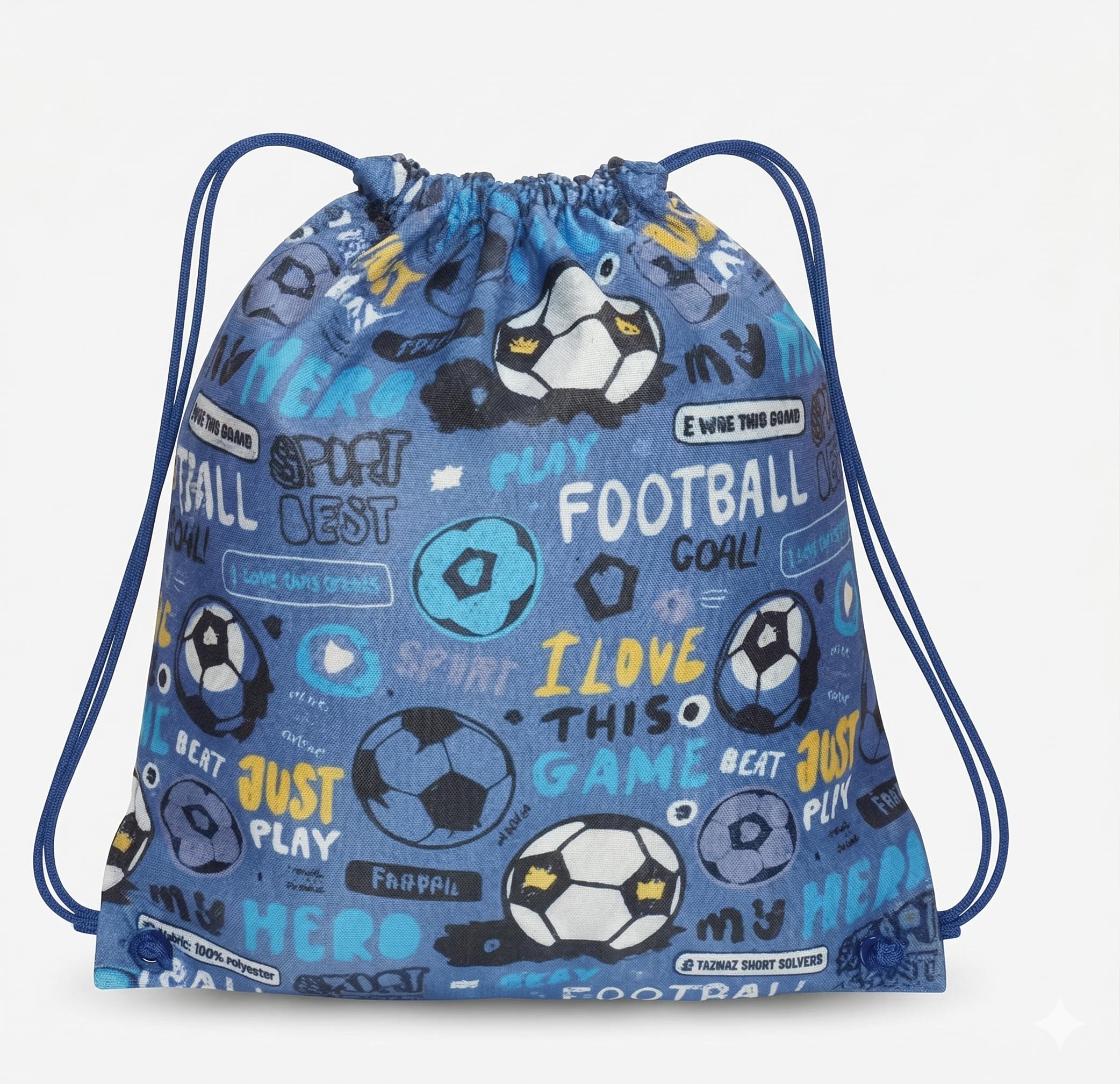 Demoda 10 Pack Football Theme Return Gift Party Supplies Favors Drawstring Bags For KidS Birthday As Loot And Goodies Bags For 