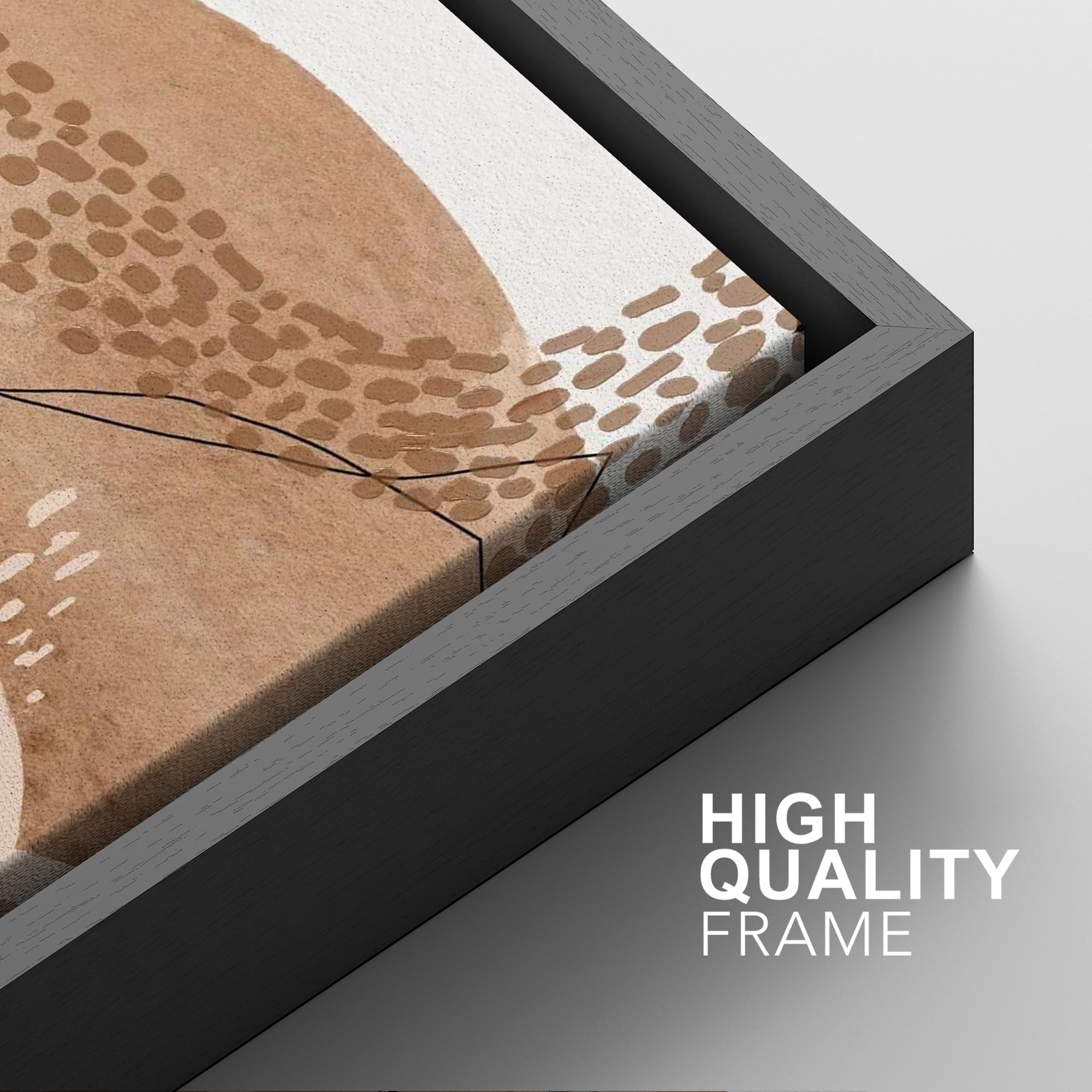 Signford Framed Canvas Print Wall Art Set Organic Patterns Beige Abstracts With Modern Flair Illustration Modern Art Decorative