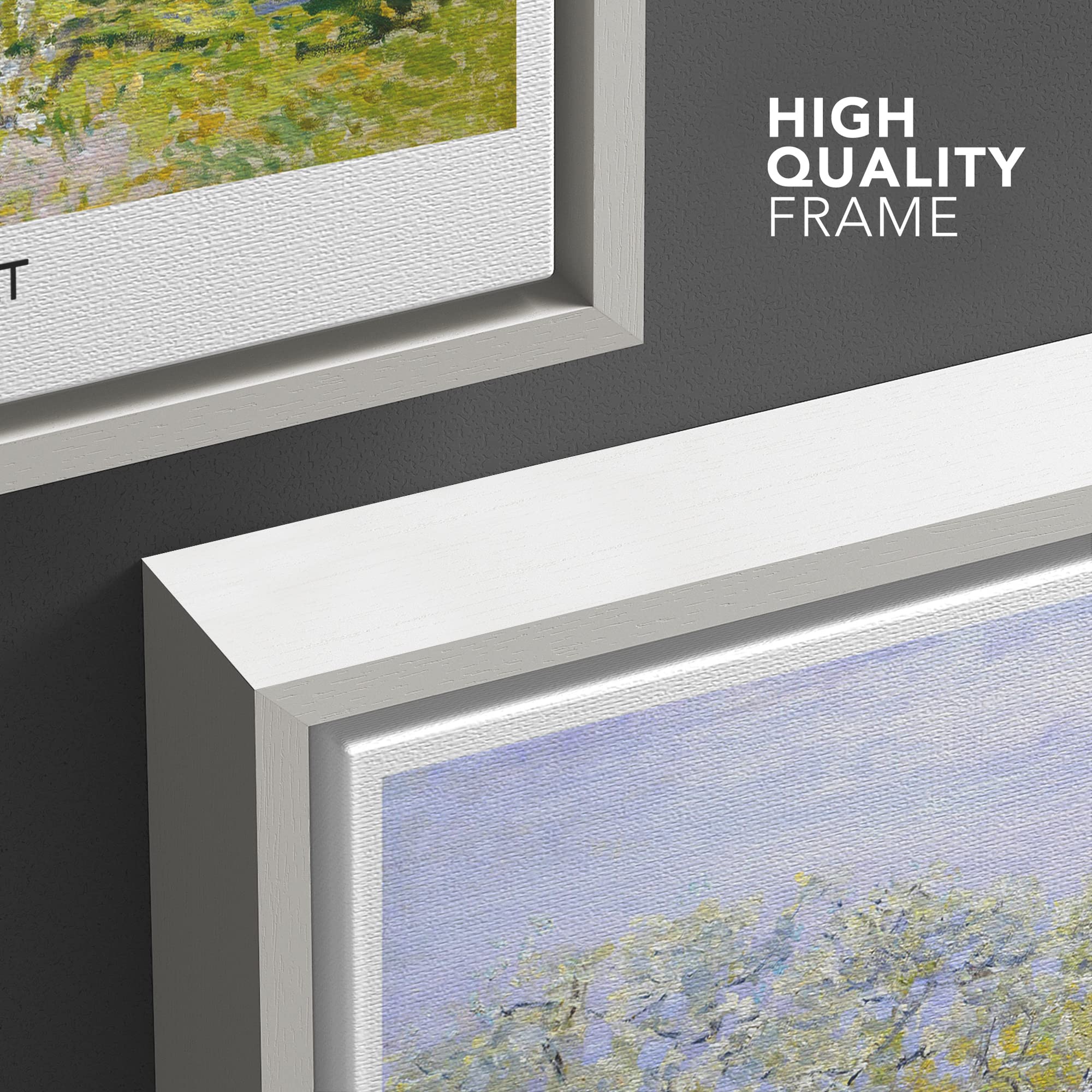 Wall26 Framed Canvas Print Wall Art Apple Trees In Bloom By Claude Monet Historic Classical Illustrations Fine Art Decorative Vi