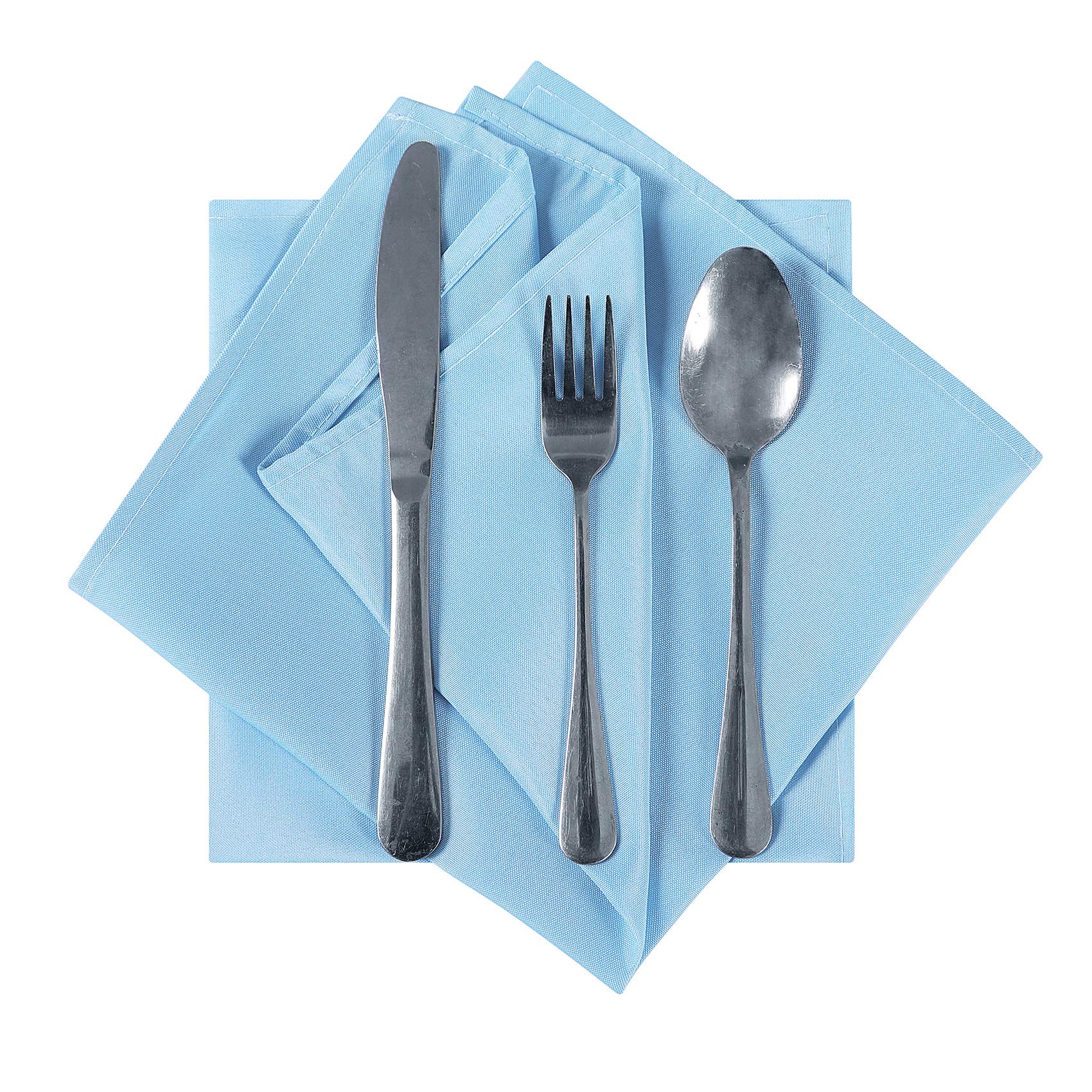 Cloth Napkins 20X20 Inch Washable Polyester Dinner Napkins Soft Table Napkins For Wedding Party Dining Banquet(Blue Mist,50Pcs)