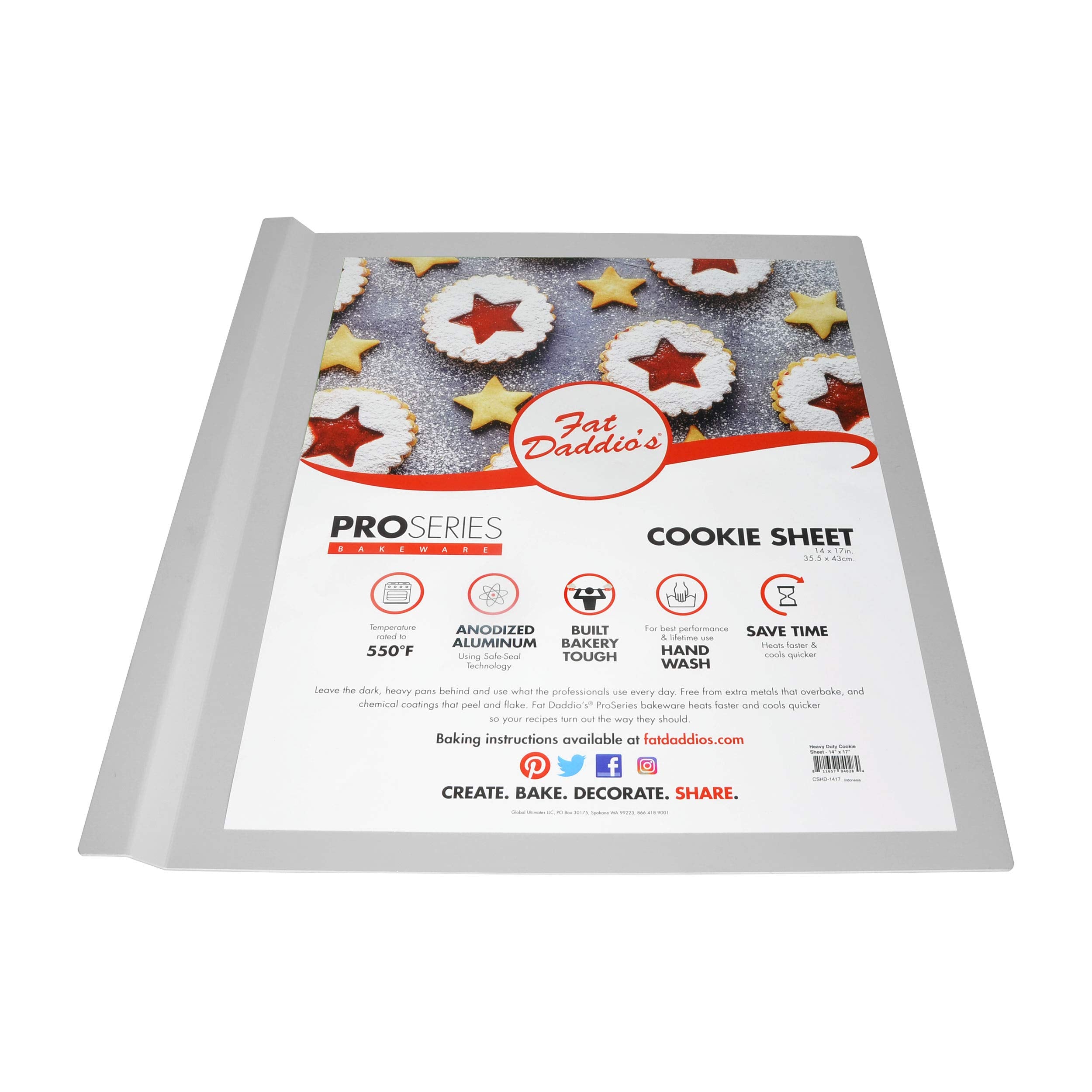Fat Daddio's Anodized Aluminium Cookie Sheet  14 x 17 Inch