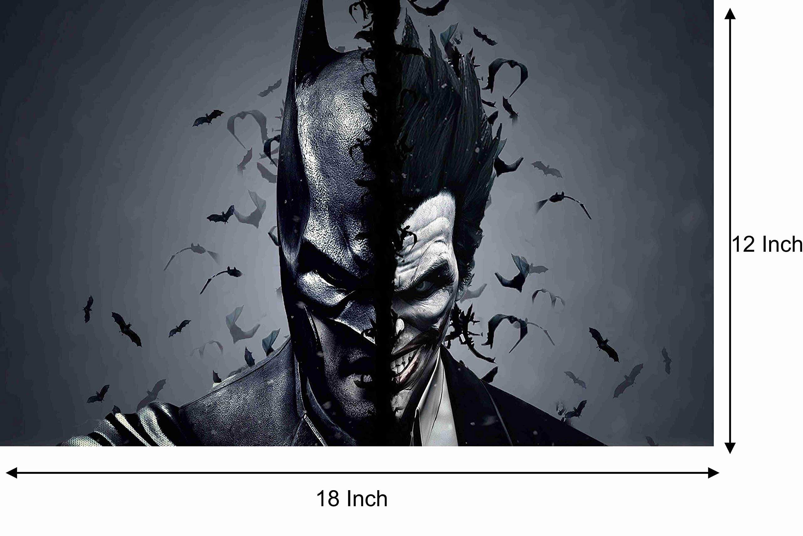 BALDAU PRINTS Batman Combo Poster Set of 4 Posters (Gloss Laminated, 12X18 Inch, 300 GSM) M2