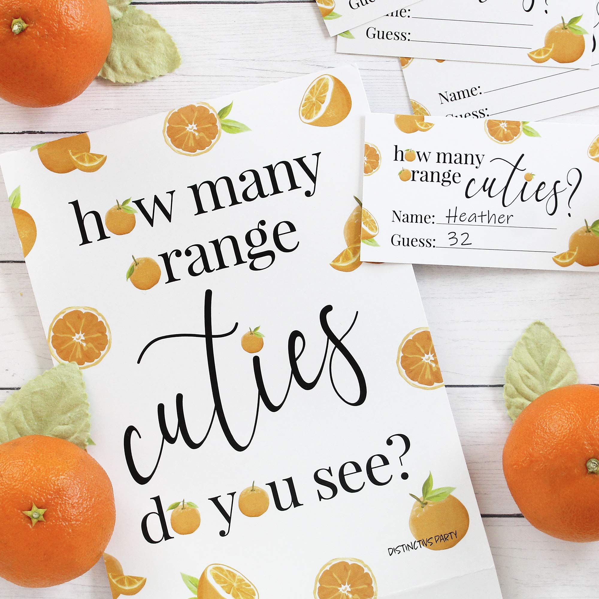 Distinctivs How Many Cuties Game (Sign With 30 Guessing Cards)