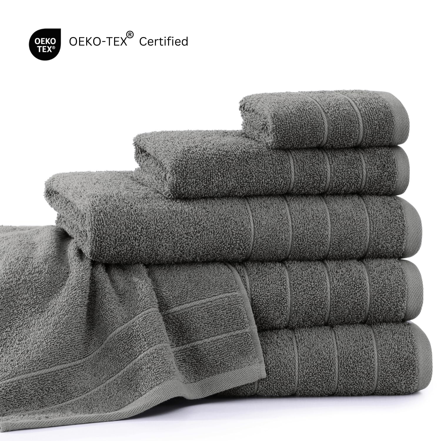 Casa Platino 24 Piece 100% Cotton Towel Set, 2 Bath Sheets, 2 Large Bath Towels(30''X 60''), 2 Gym Towels(24'' X48''), 6 Hand To