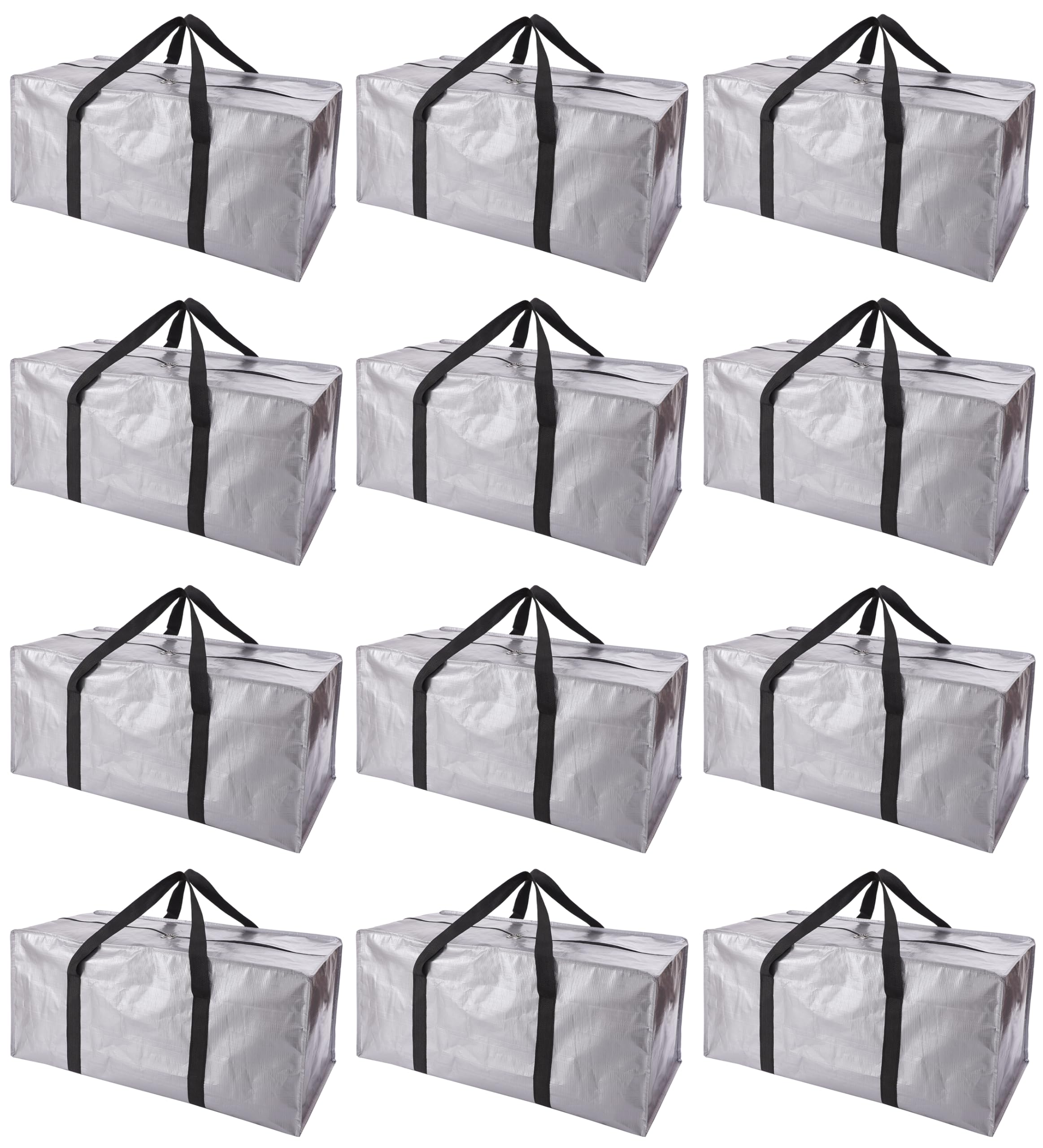 Panda Joys Extra Large Moving Bags With Zippers & Carrying Handles, Heavy-Duty Storage Tote For Space Saving Moving Storage, Fol