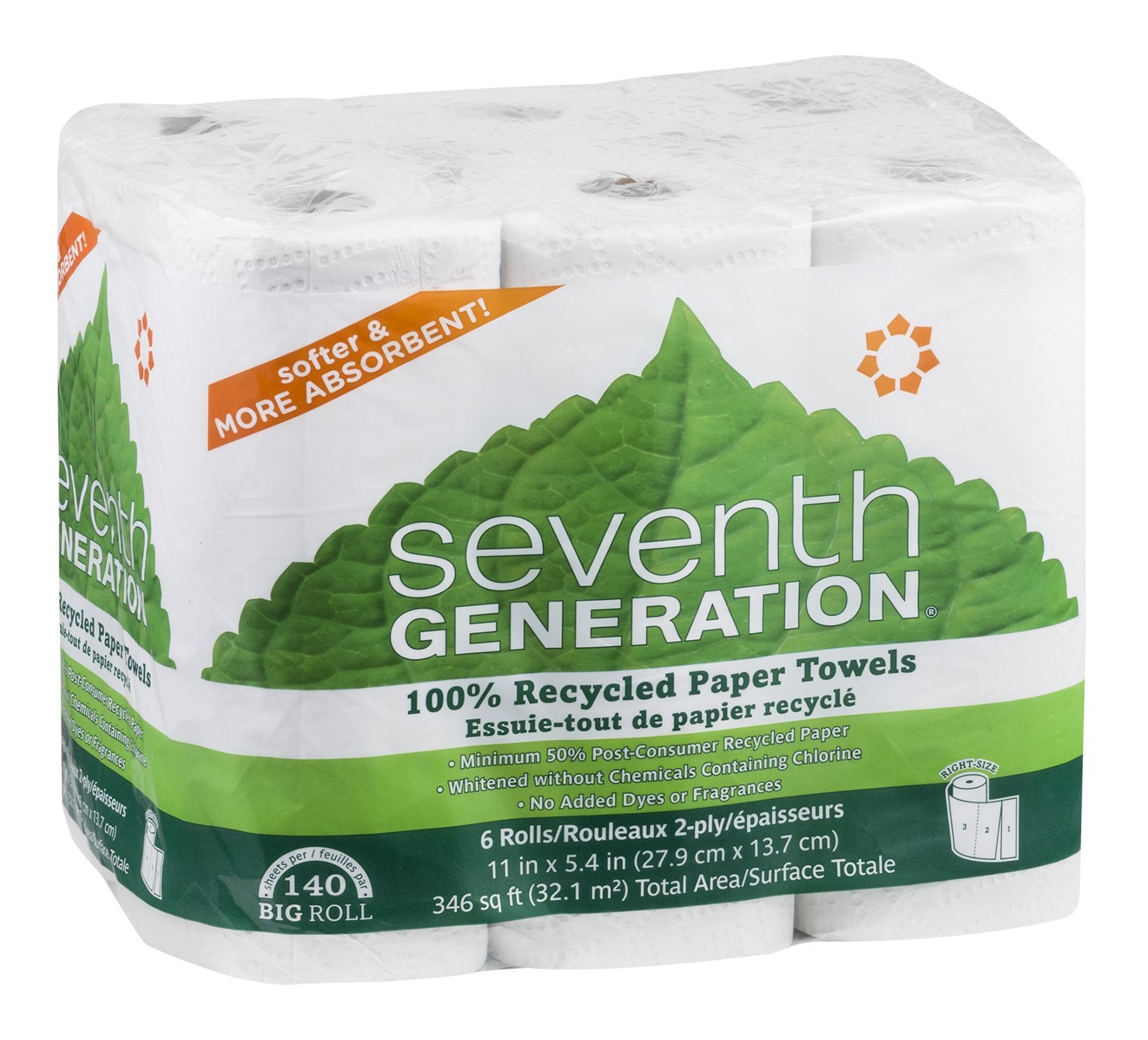 Seventh Generation Paper Towel 6Rl Pck, 1 Ea