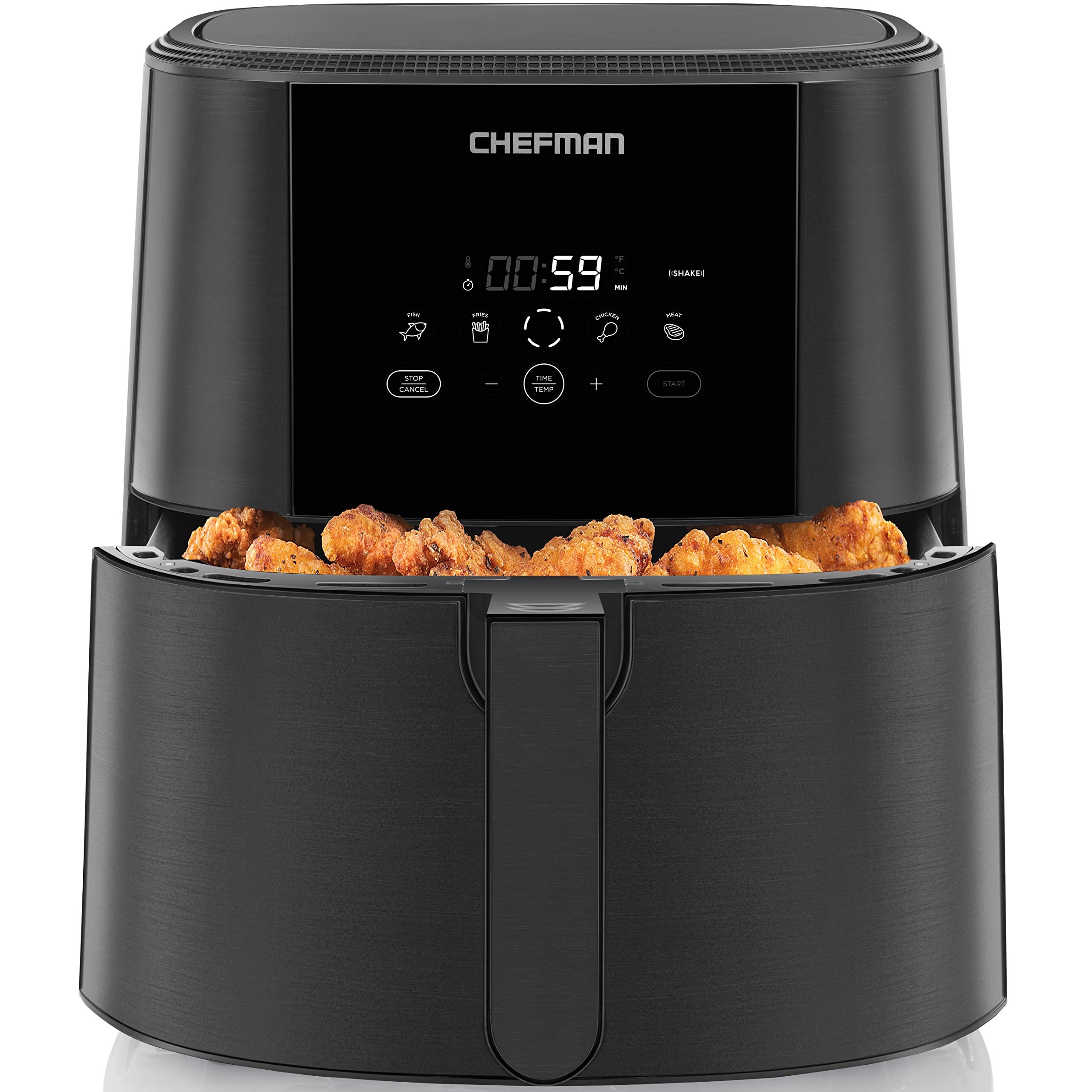 Chefman TurboFry Touch Air Fryer, 8-Quart Family Size, One-Touch Digital Controls for Healthy Cooking, Presets for French Fries,