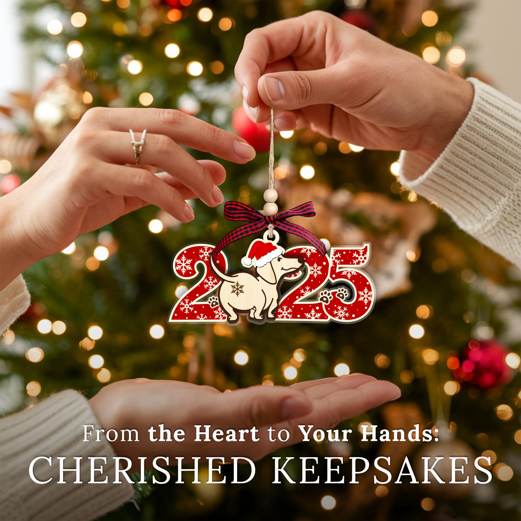 HEXMOZ Dog Christmas Ornaments 2025 - Funny Dog Ornament for Christmas Tree - Dogs Lover Gifts for Women, Mom Lady, Dogs Owners,
