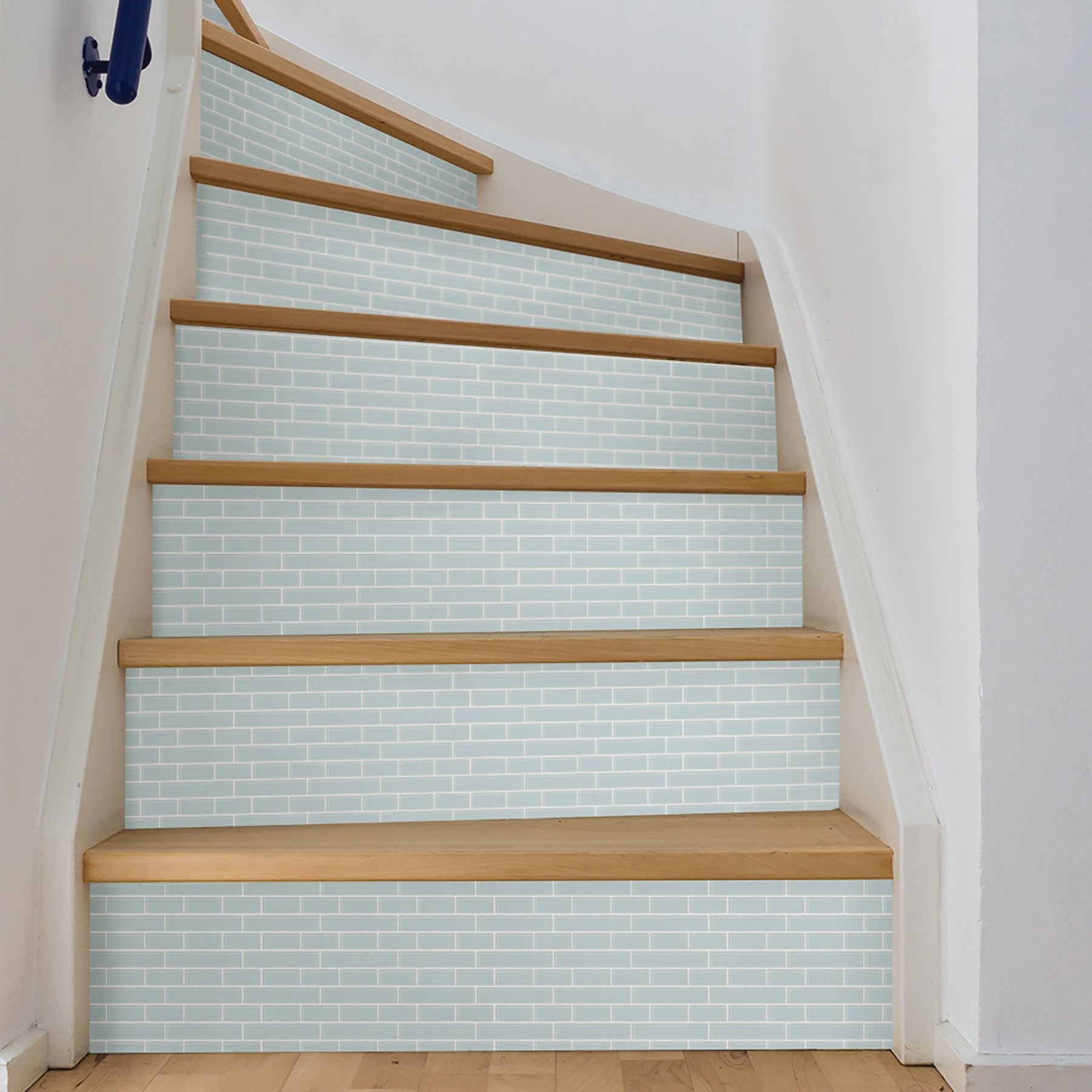 In Home Nh2361 Sea Glass Peel & Stick Backsplash Tiles, Blue
