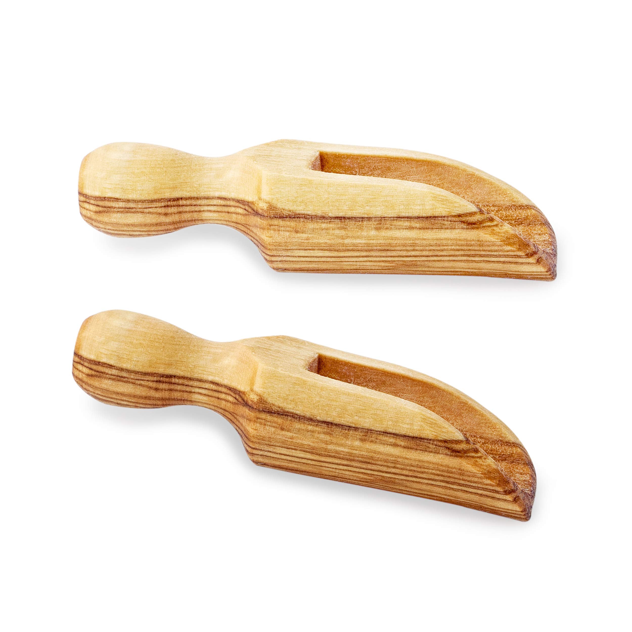 Forest Decor Wooden Scoop, Set Of 2, Bath Salt Scoop, Handcrafted Olive Wood Scoop, Rustic Kitchen And Bathroom Decor, Mini Scoo
