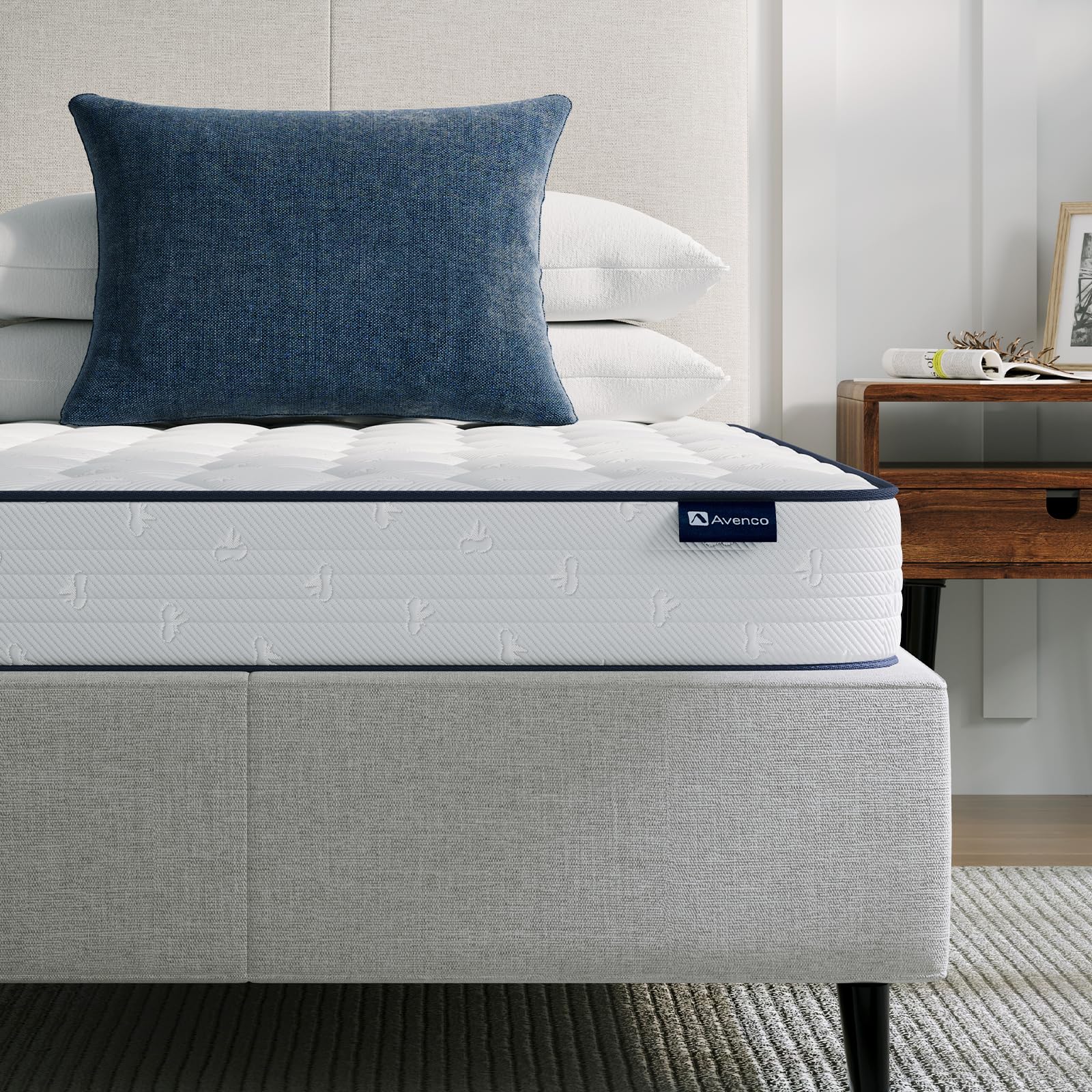 Avenco 6 Inch Twin Mattress, Hybrid Mattress with Innerspring and Memory Foam, Medium Soft, Breathable & Supportive, CertiPUR-US