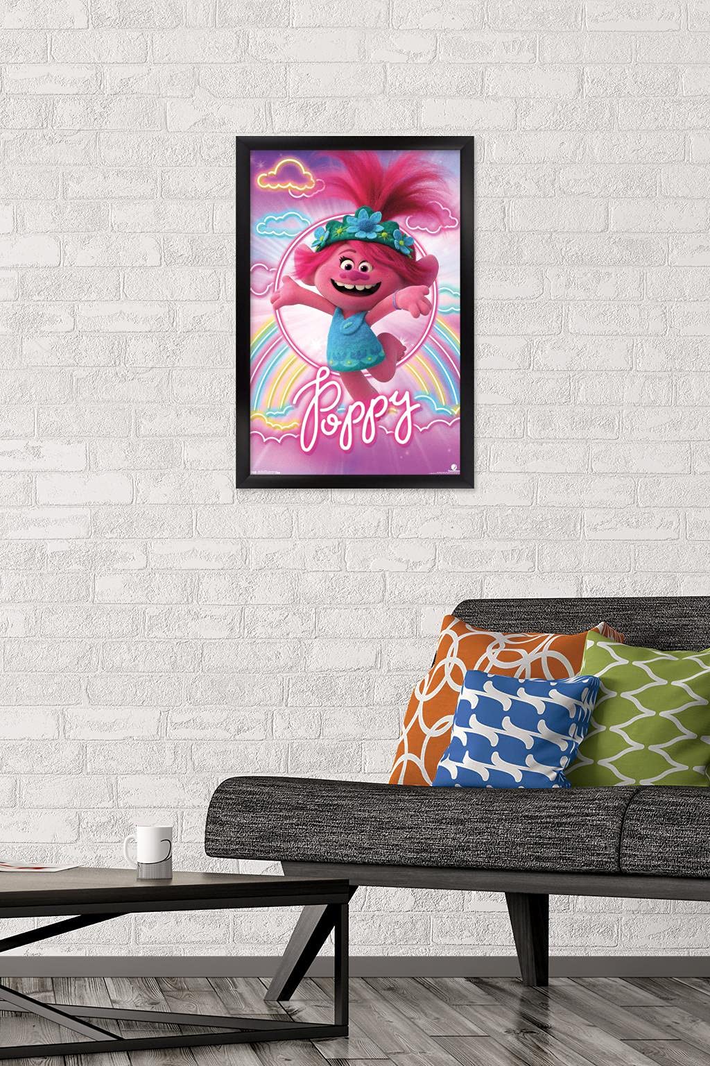 Trends International Dreamworks Trolls 2 - Poppy Wall Poster, 14.725'' X 22.375'', Black Framed Version