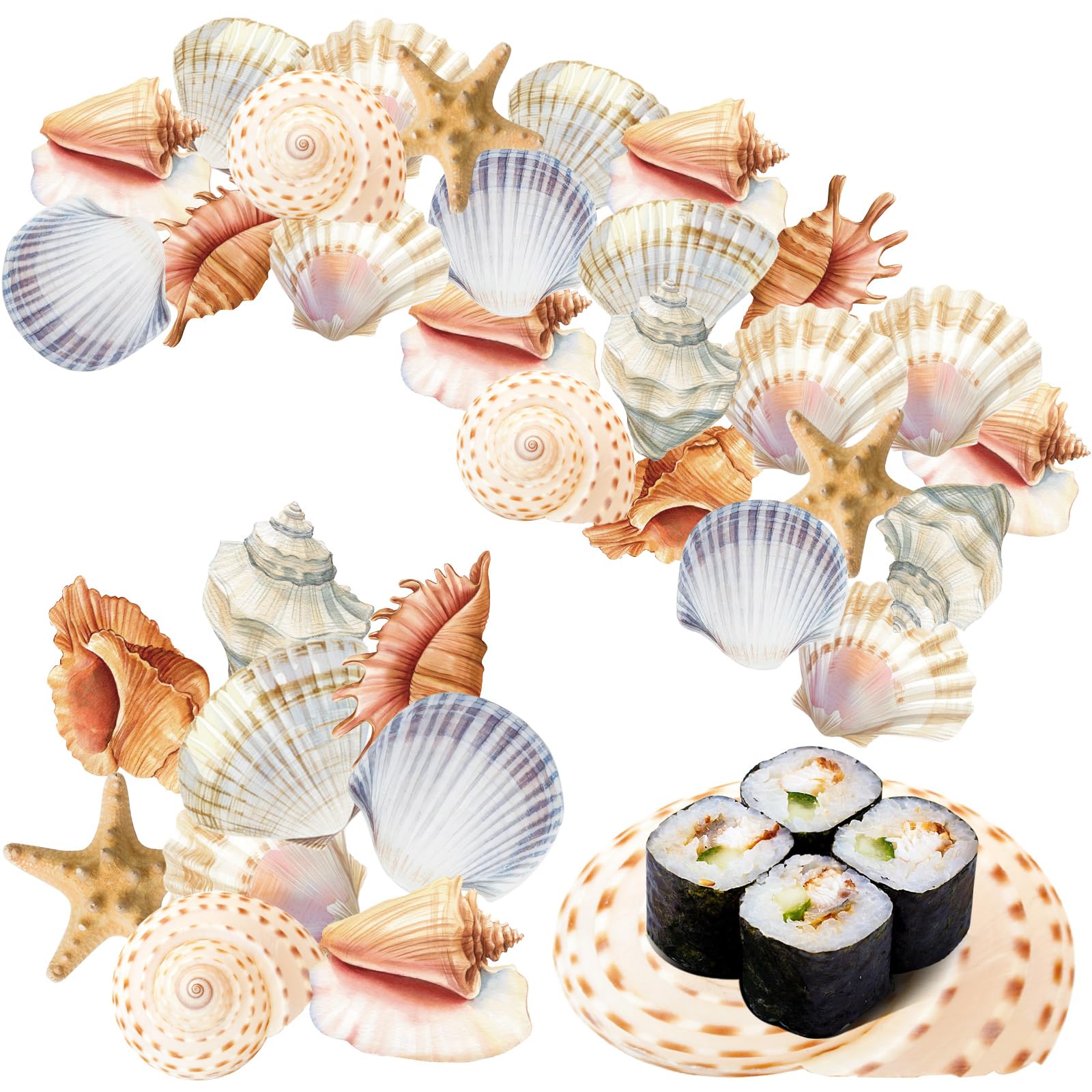 Gersoniel 180 Pcs Parchment Paper Leaves, 8.66 in Charcuterie Board Ocean Parchment Paper Leaves Cheese Decorative Parchment for