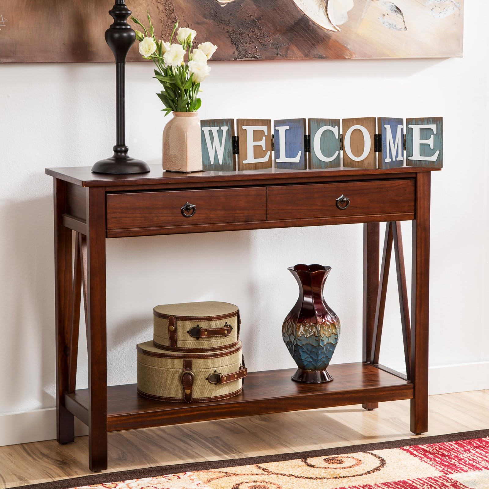 Wooden Home Sign Table Top Decor Decorative Letters Signs Freestanding Family Word Block Rustic Tabletop Centerpiece for Shelf F