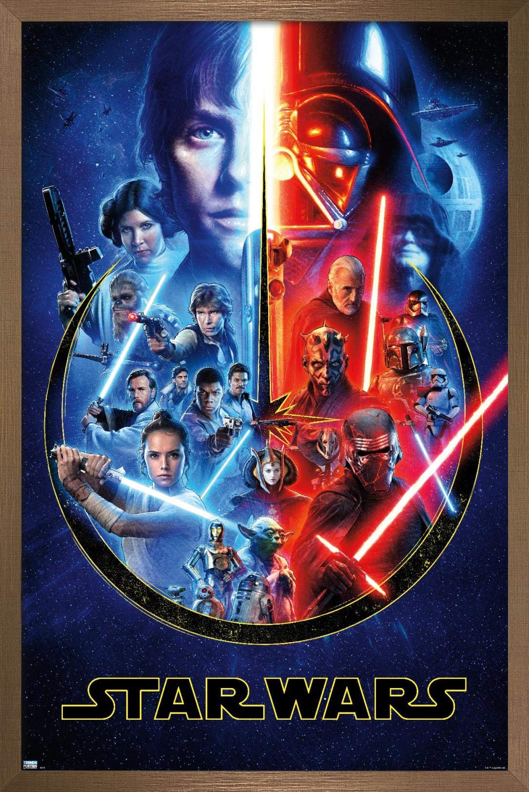 Trends International Star Wars - Skywalker Saga Wall Poster, 14.725'' X 22.375'', Bronze Framed Version