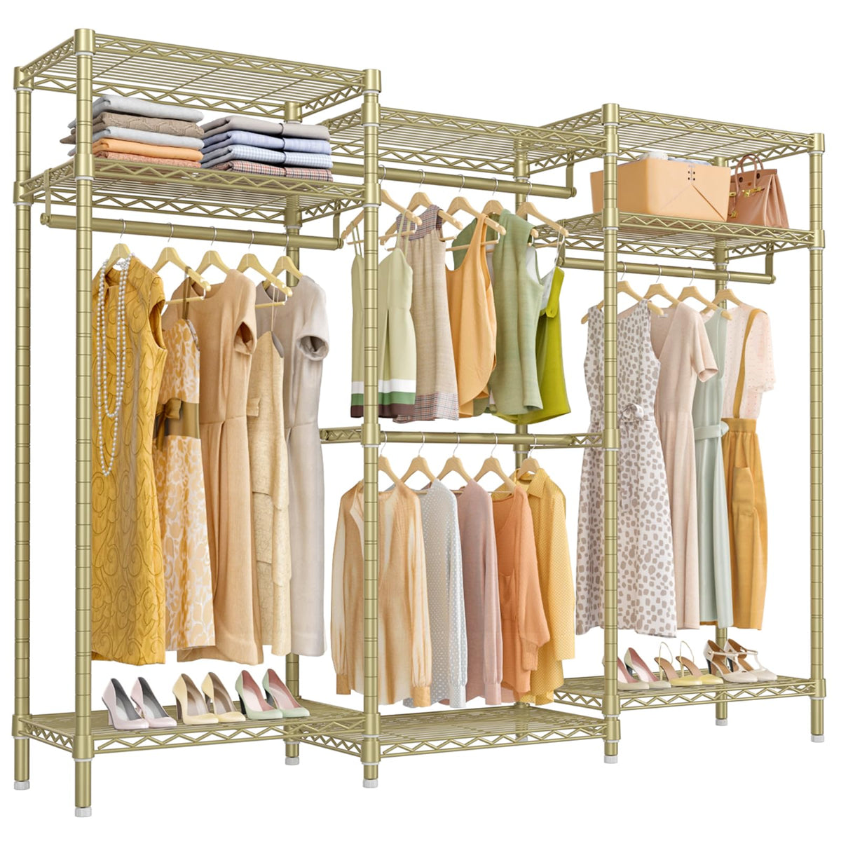 Vipek V5I Garment Rack Heavy Duty Clothes Rack, Portable Closet Wardrobe Bedroom Armoires Freestanding Clothing Rack With 8 Adju