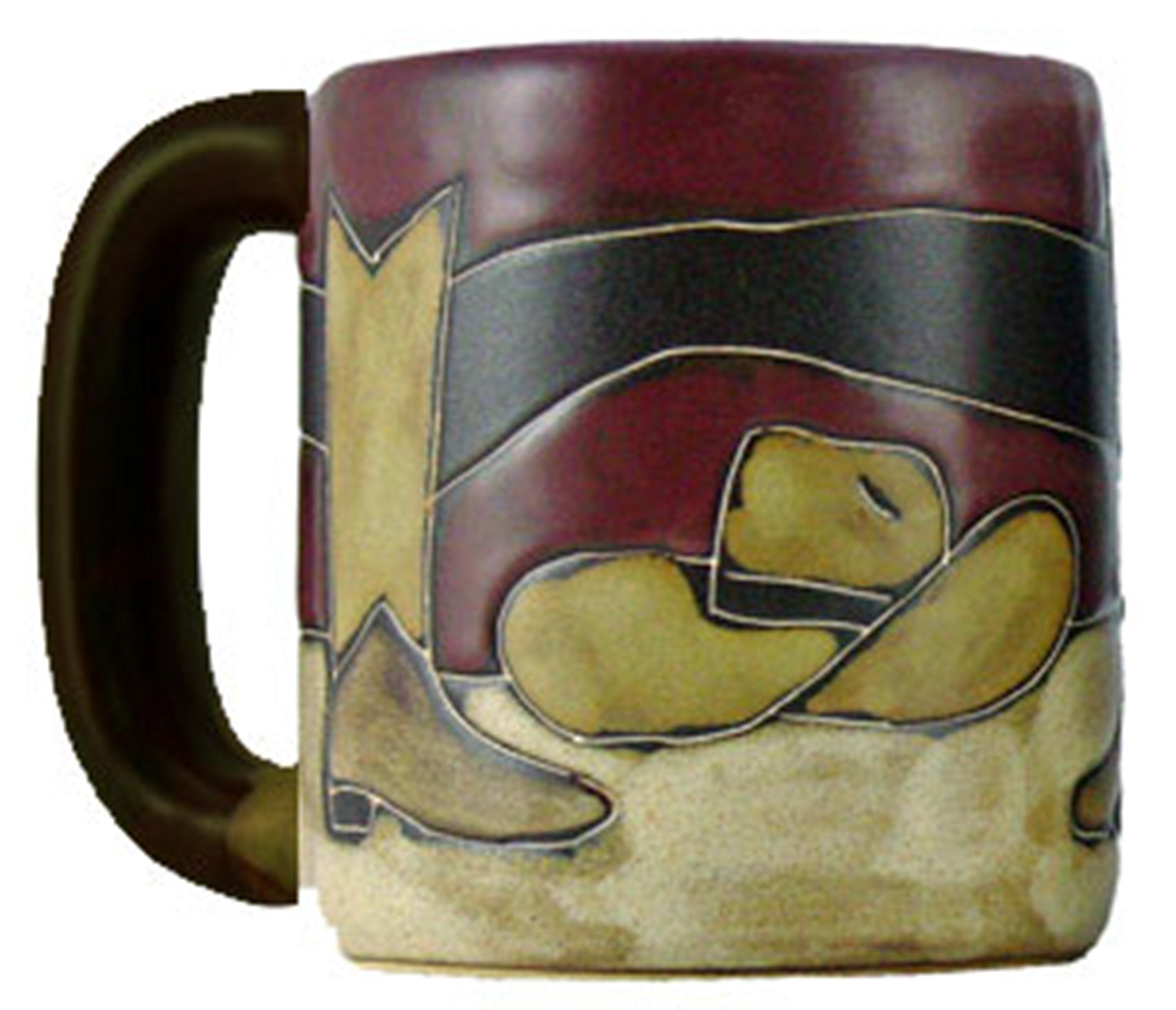 Mara Stoneware Mug - Boots & Hat - 16 Oz