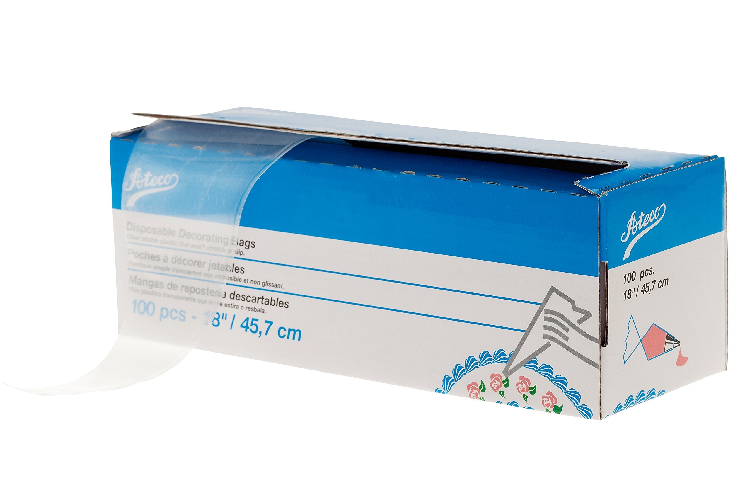 Ateco Disposable Decorating Bags, 18Inch, Pack of 100
