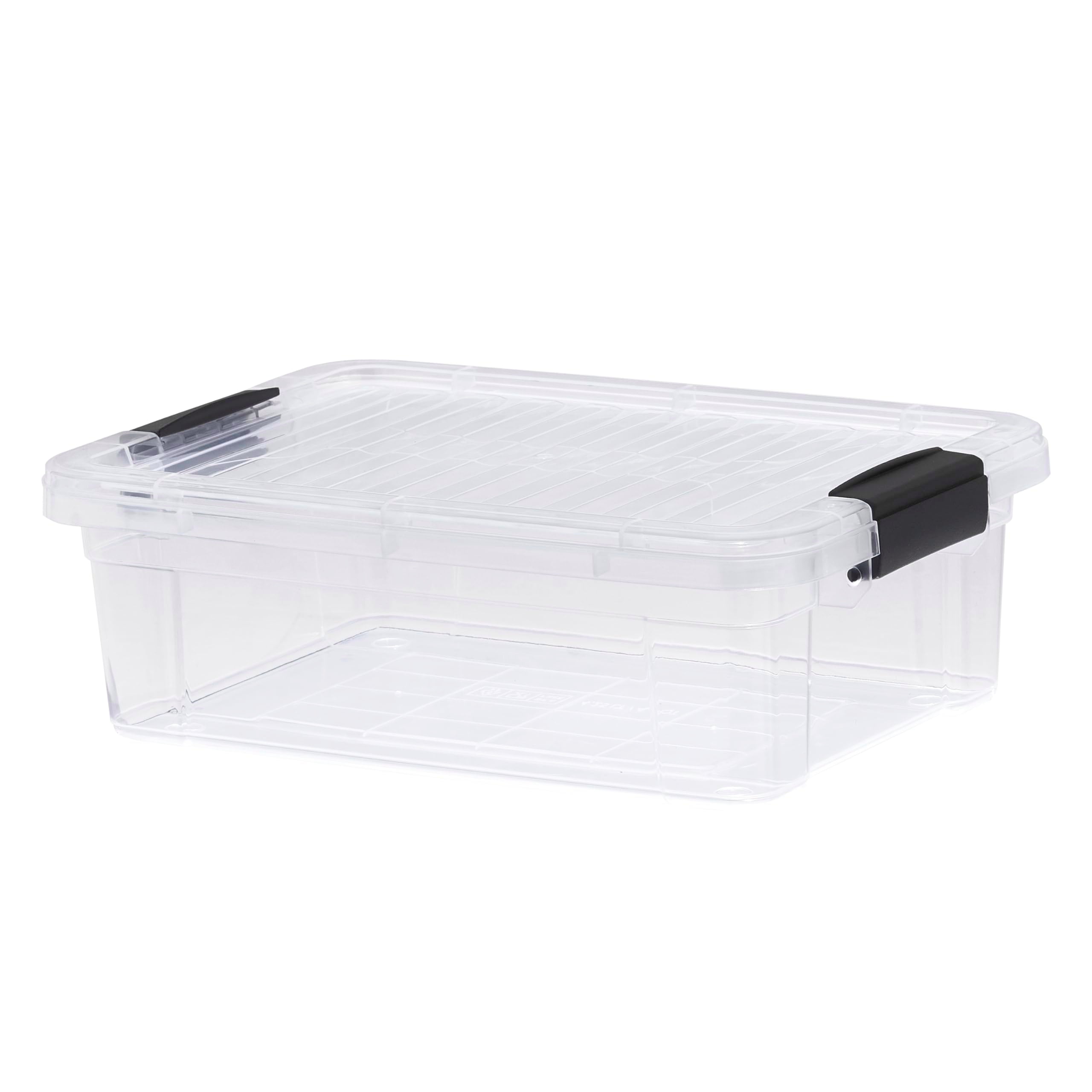 Superio Clear Storage Box With Lid, 4.5 Quart Plastic Container Bins For Organizing, Stackable Crates, Bpa Free, Non Toxic, Odor
