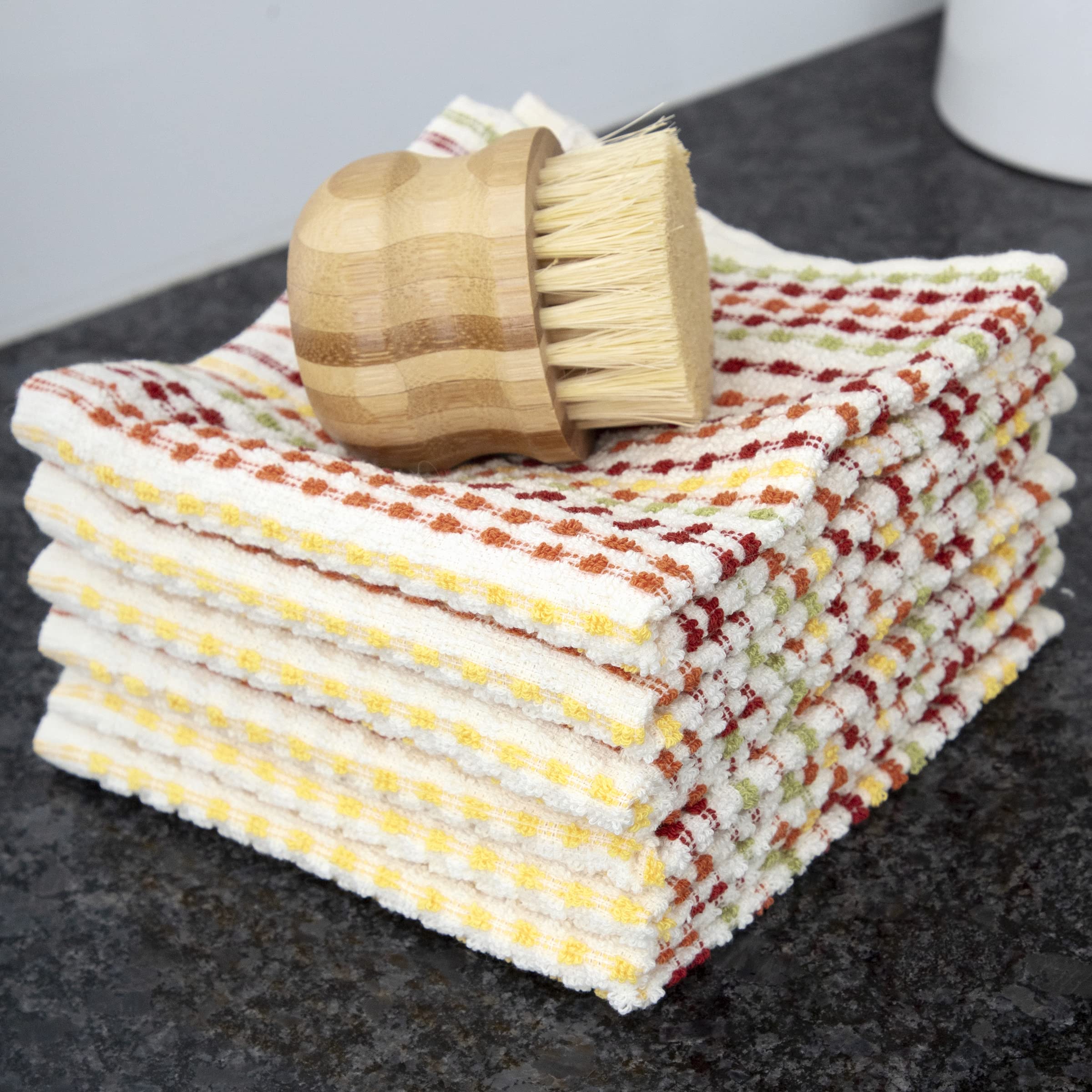 Ritz Pebble Bar Mop Cloth, Fall Color, 6 Piece Set