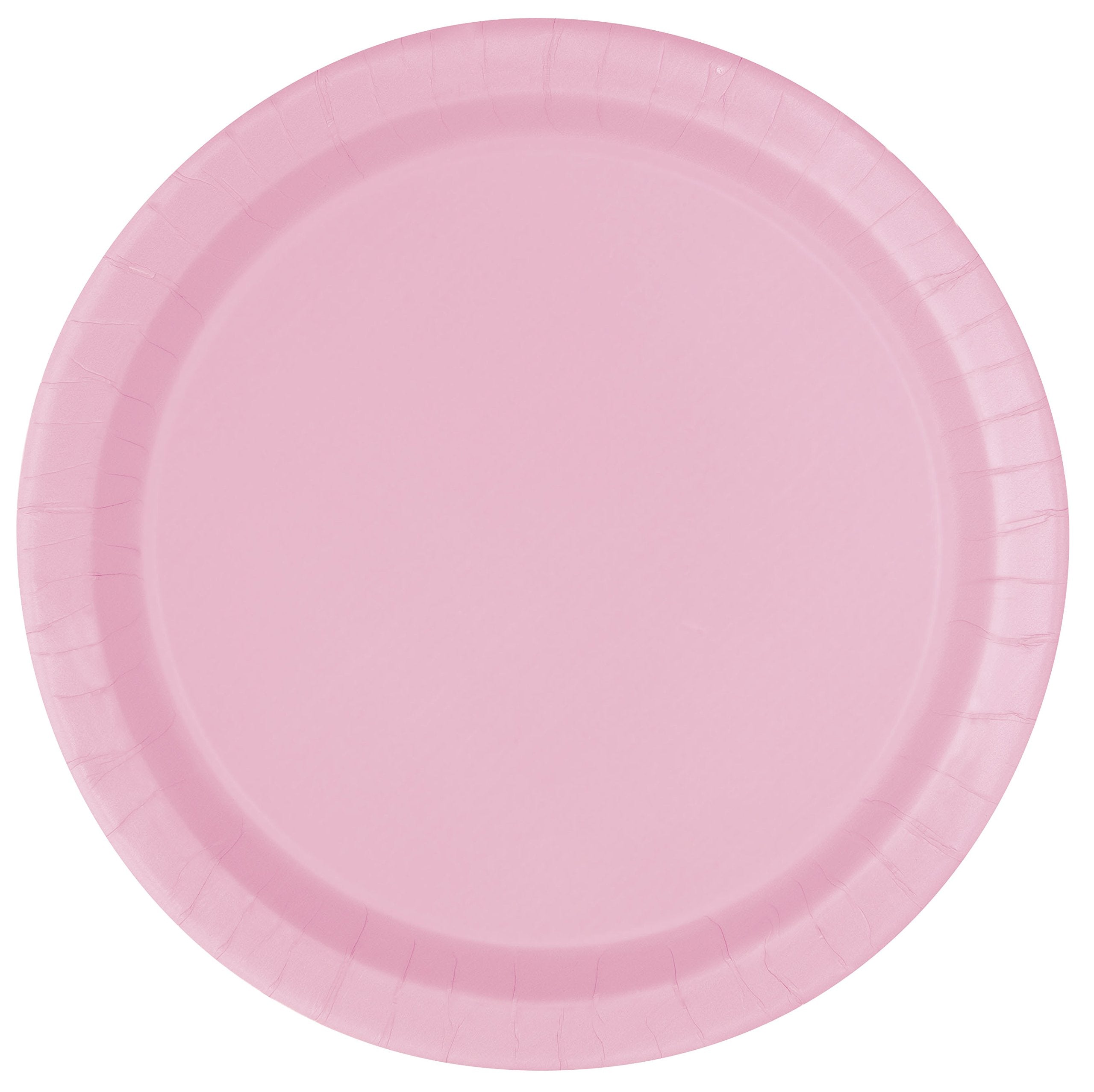 Lovely Pink Solid Round Dinner Plates - Vibrant 9'' (Pack Of 16) - Sturdy & Stylish - Perfect For Birthdays, Showers & Celebrati