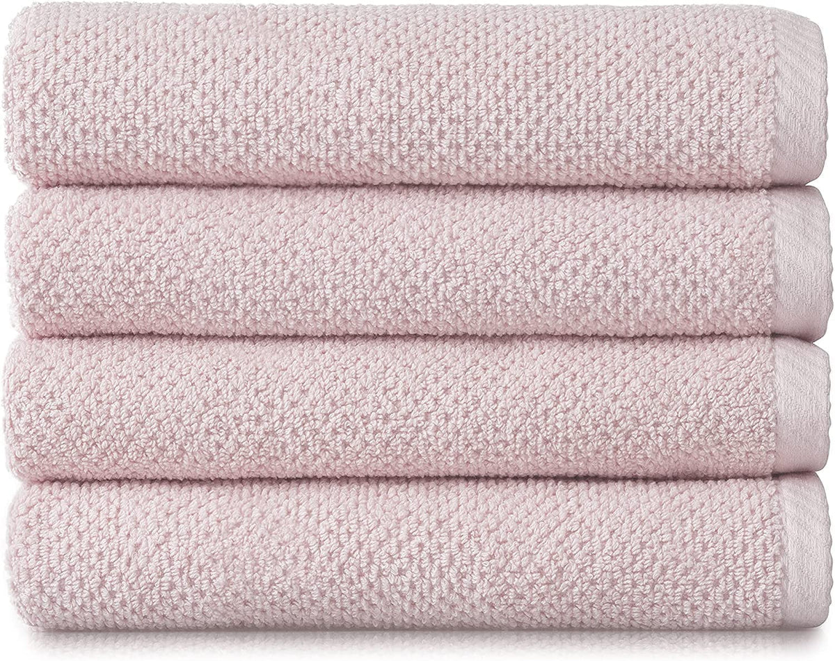 Simpli-Magic 79457 Popcorn Textured Bath Towels, 4 Pack, Pink