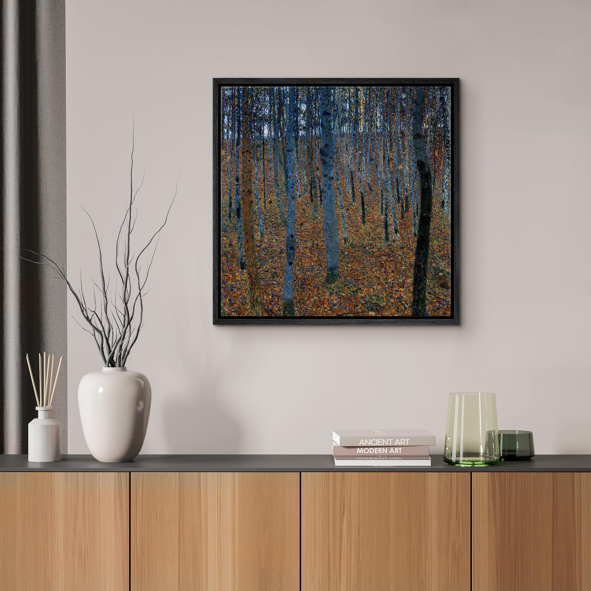 Wall26 Framed Canvas Print Wall Art Beech Grove By Gustav Klimt Historic Cultural Illustrations Fine Art Traditional Scenic Dram