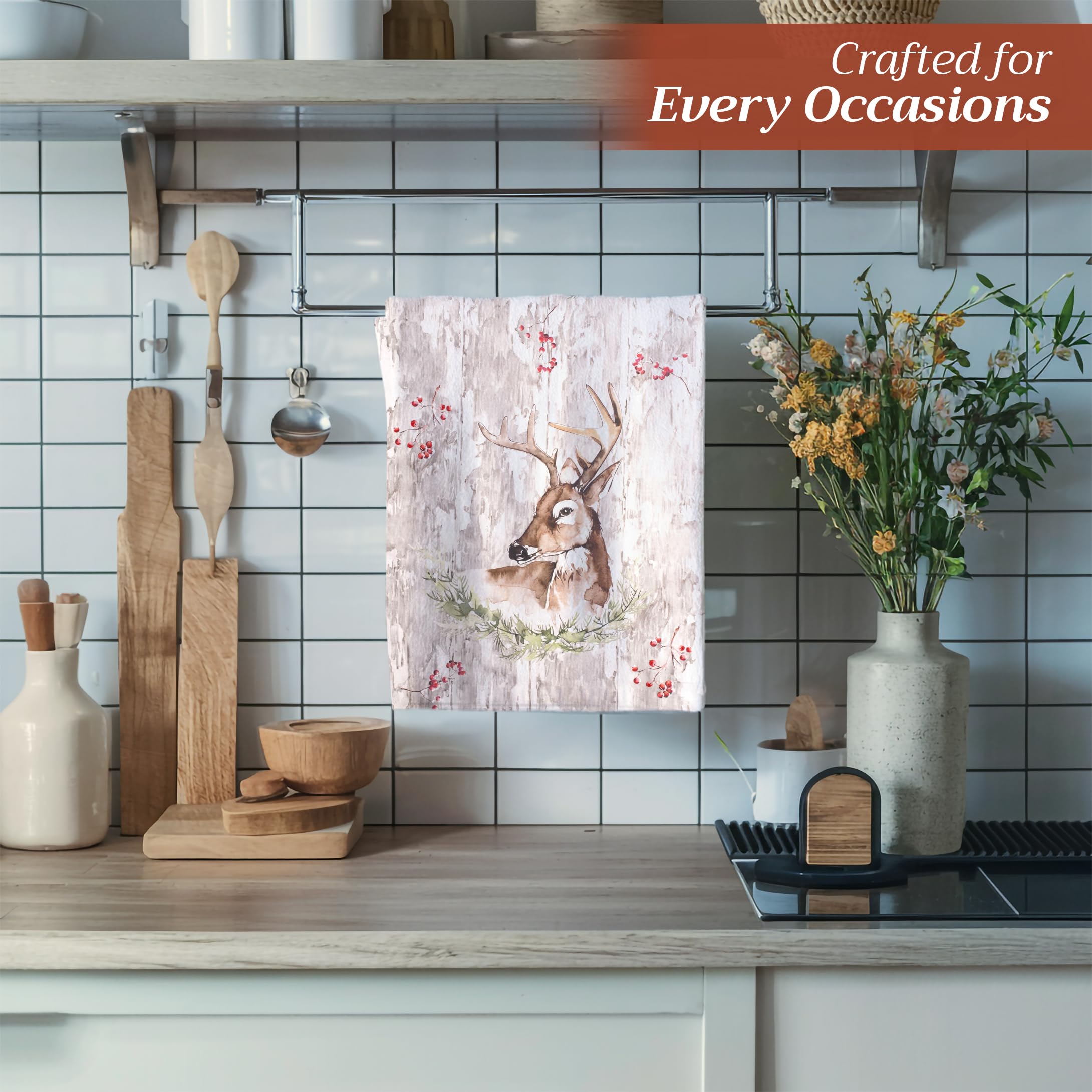 Maison D' Hermine Kitchen Towel 100% Cotton Quick Dry Cleaning Dishtowel For Gifts, Dining, Home, Wedding, Banquet, Buffet, Moun