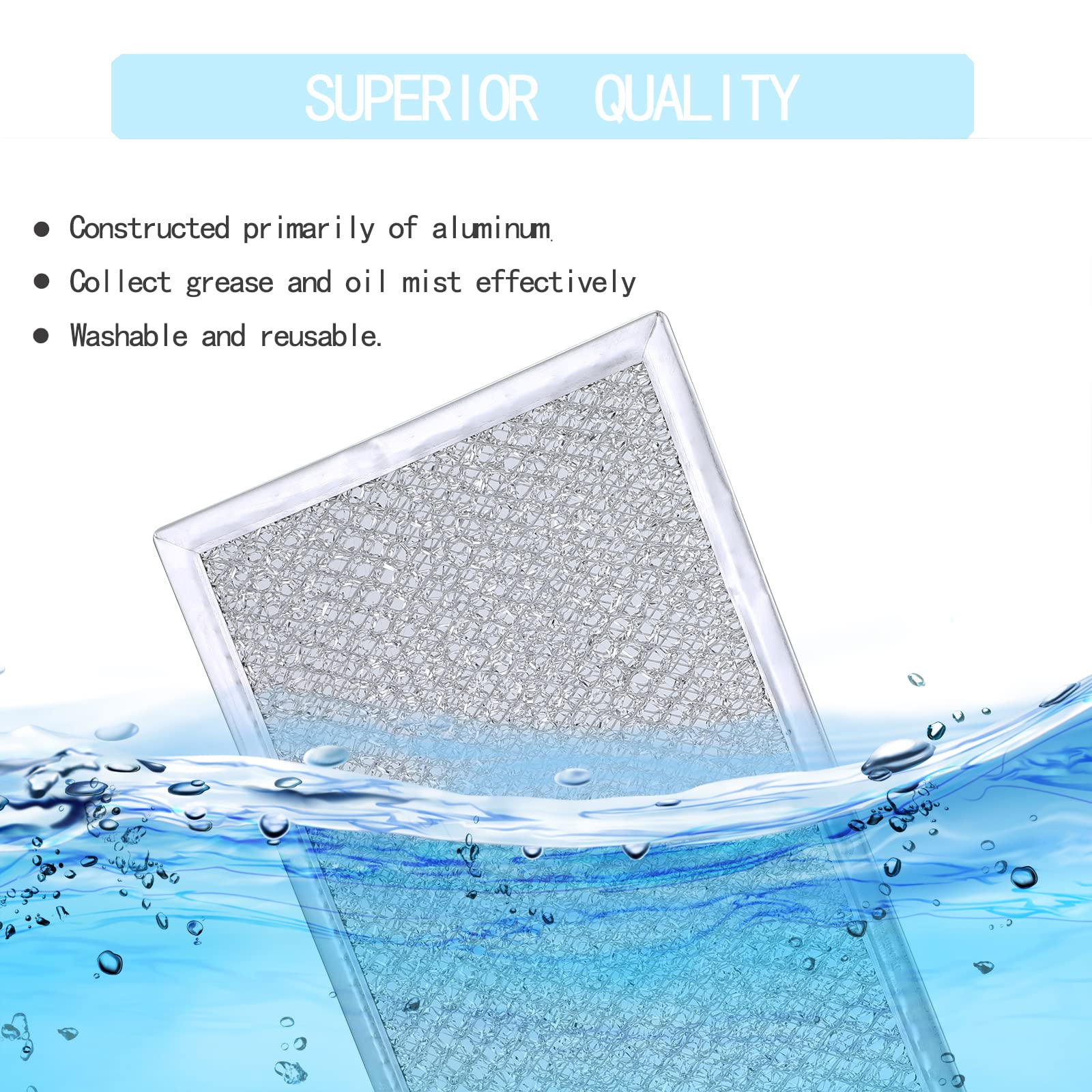 Grease Filter Replacement For Whirlpool Microwave Wmh31017As Wmh31017Hz Wmh31017Fs Wmh32519Hz Wmh32519Cs Wmh32519Hz Wmh53520Cs W