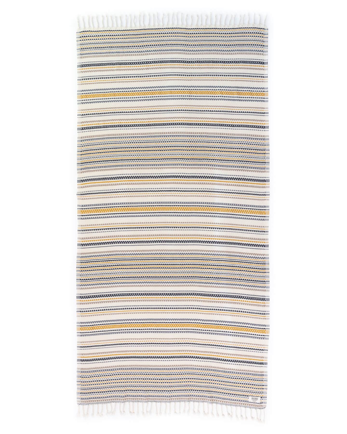 Teema Large Turkish Beach Towel - 100% Turkish Cotton - Sand Free - Fast Drying - Versatile And Multi-Use - The Shoreline (Tan)