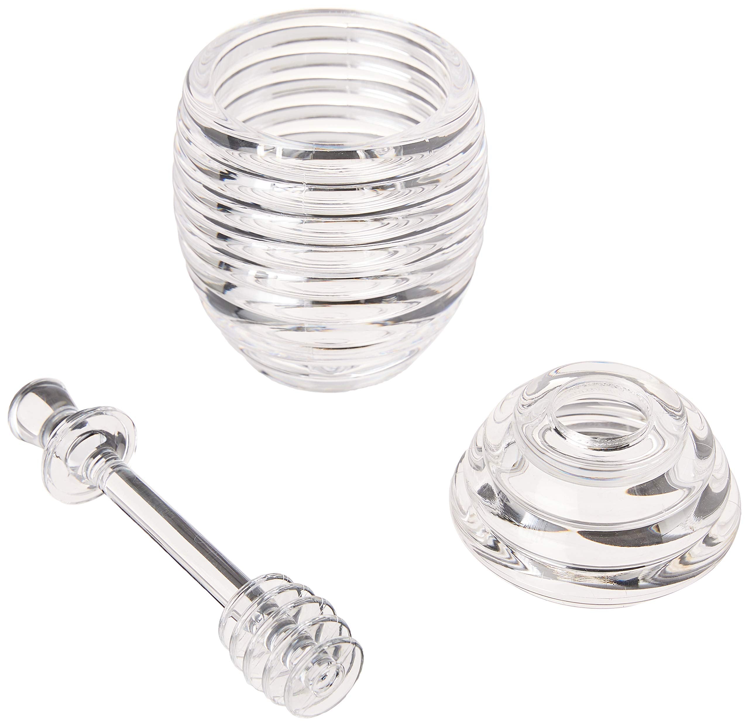 Fox Run Jar And Dipper Honey, 3.5 X 3.5 X 5.75 Inches, Clear