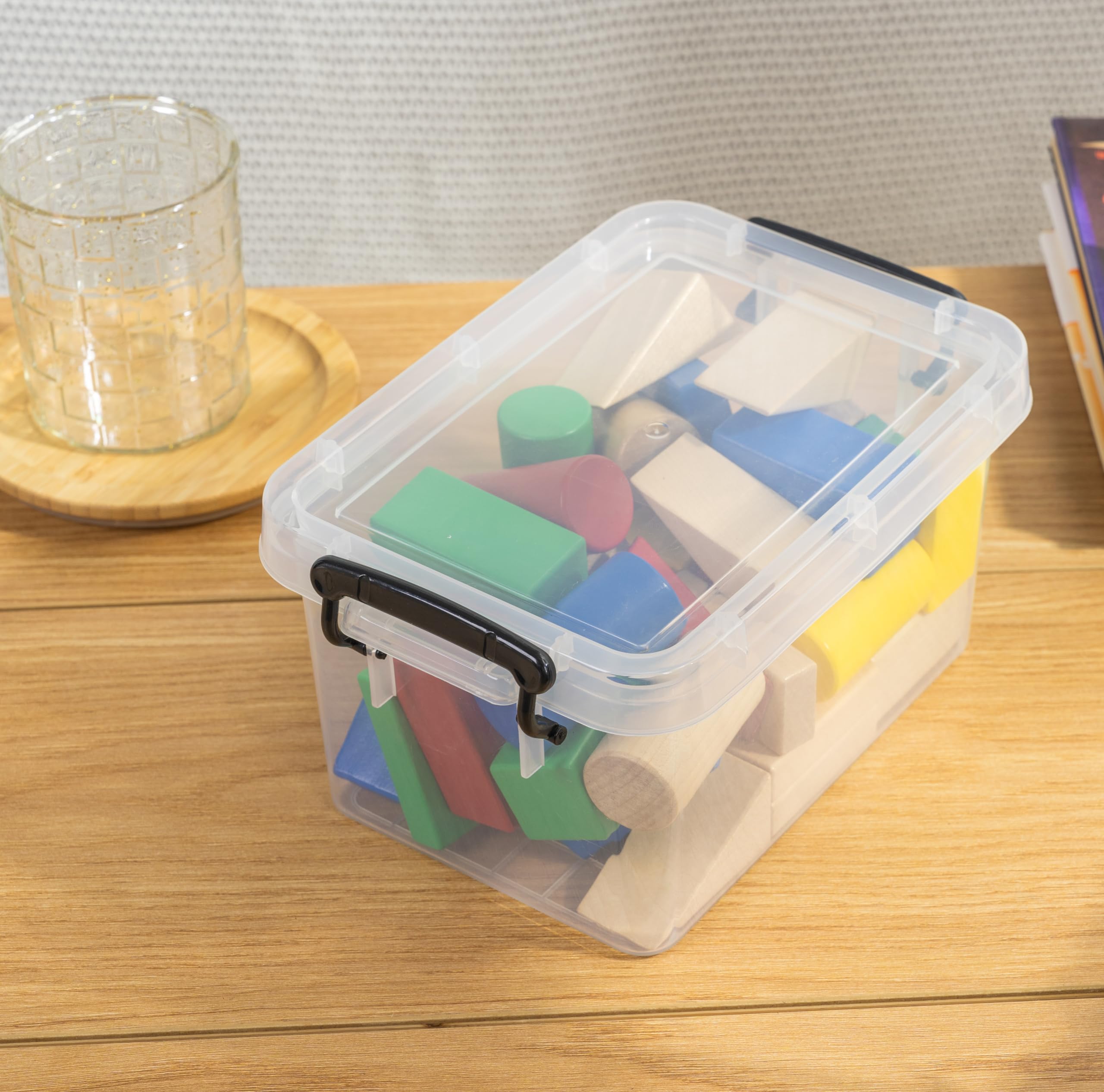 Cetomo 3.2Qt*12 Plastic Storage Bins, Storage Box, 12 Pack, Organizing Container With Durable Lids, Secure Latching Buckles, Sta