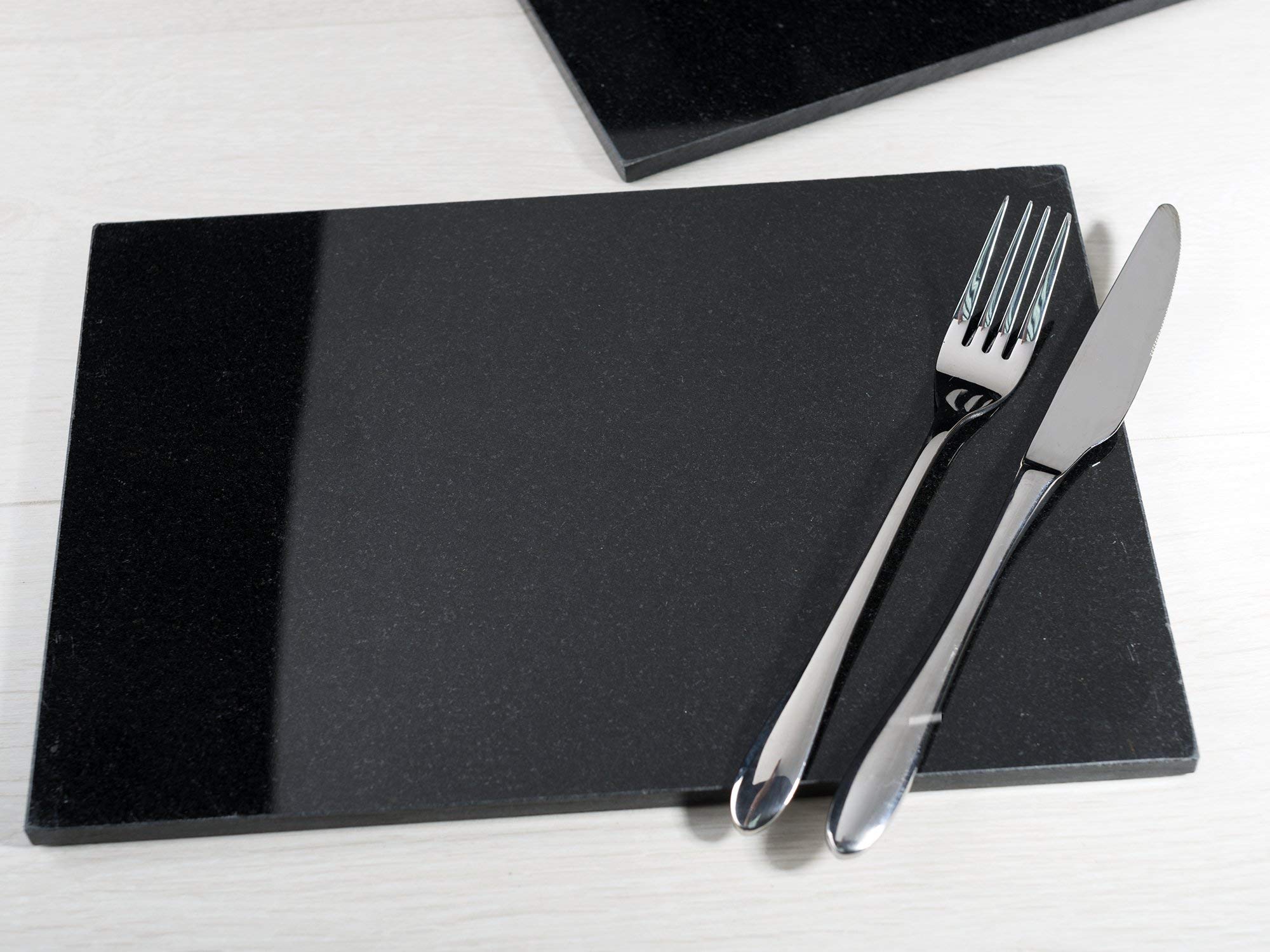 Creative Tops 5129573 Natural Granite Placemats, Set Of 2, By,Heat Resistant, 29.5 X 21 Cm