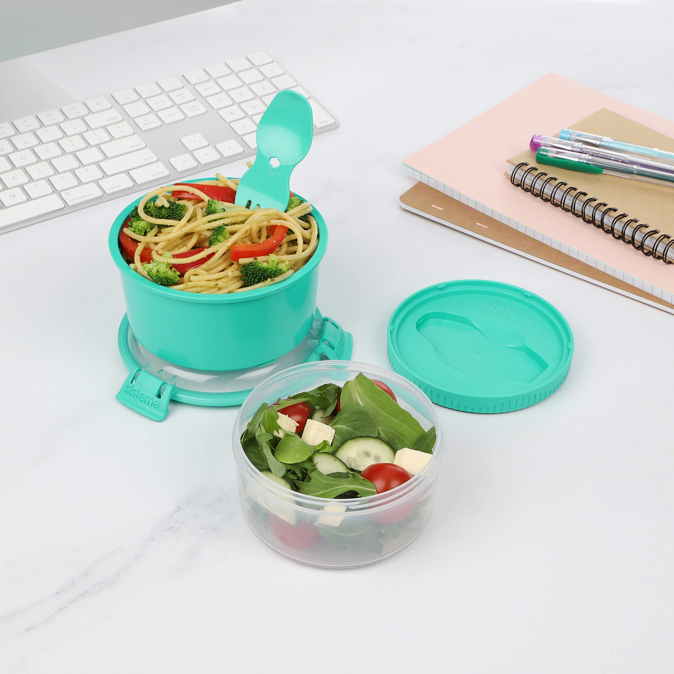 Sistema 965ml Lunch Stack to go  Polypropylene  Assorted colours  965 ml