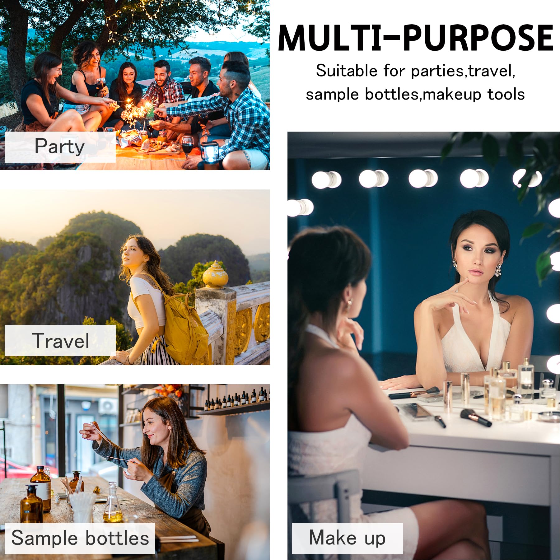 Csdtylh Mini Spray Bottles 70Pcs 10Ml Clear Glass Perfume Bottles Refillable Fine Mist Spray Bottles Empty Fragrance Sample Spra