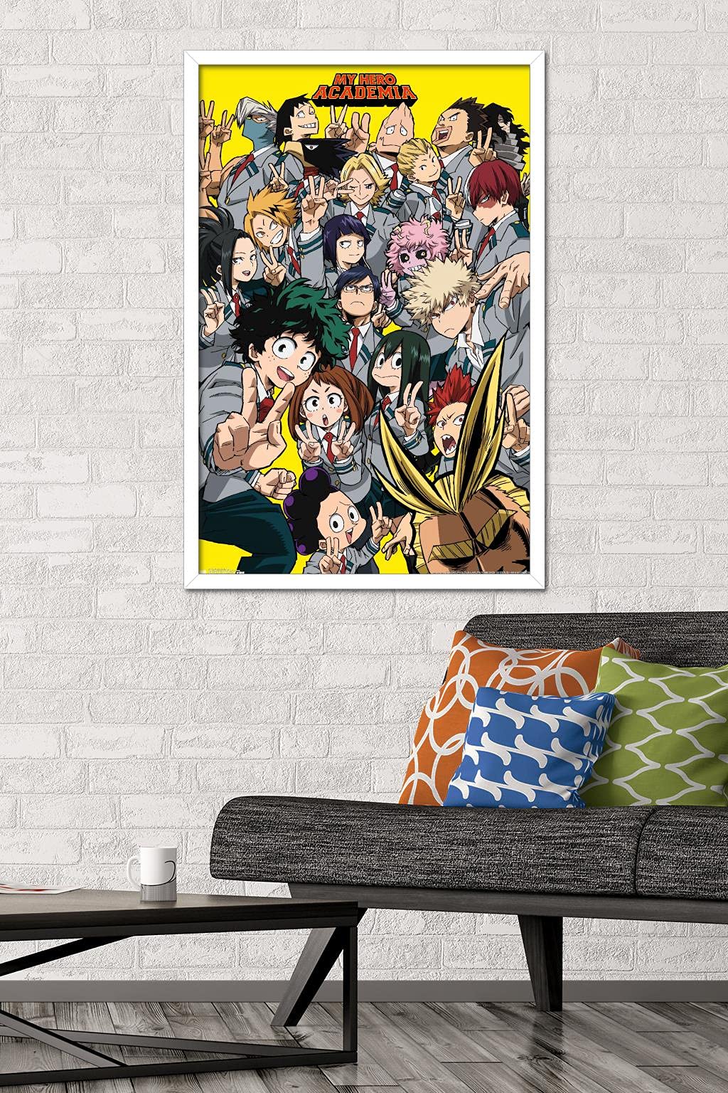 Trends International My Hero Academia - Selfie Wall Poster, 22.375'' X 34'', White Framed Version