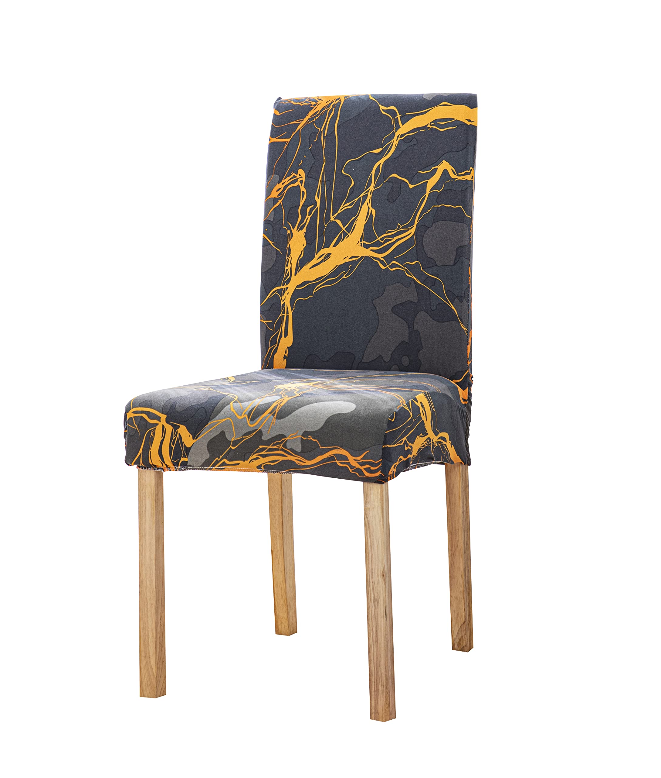 House Of Quirk Elastic Chair Cover Stretch Removable Washable Short Dining Chair Cover Protector Seat Slipcover (Dark Sunrise), 