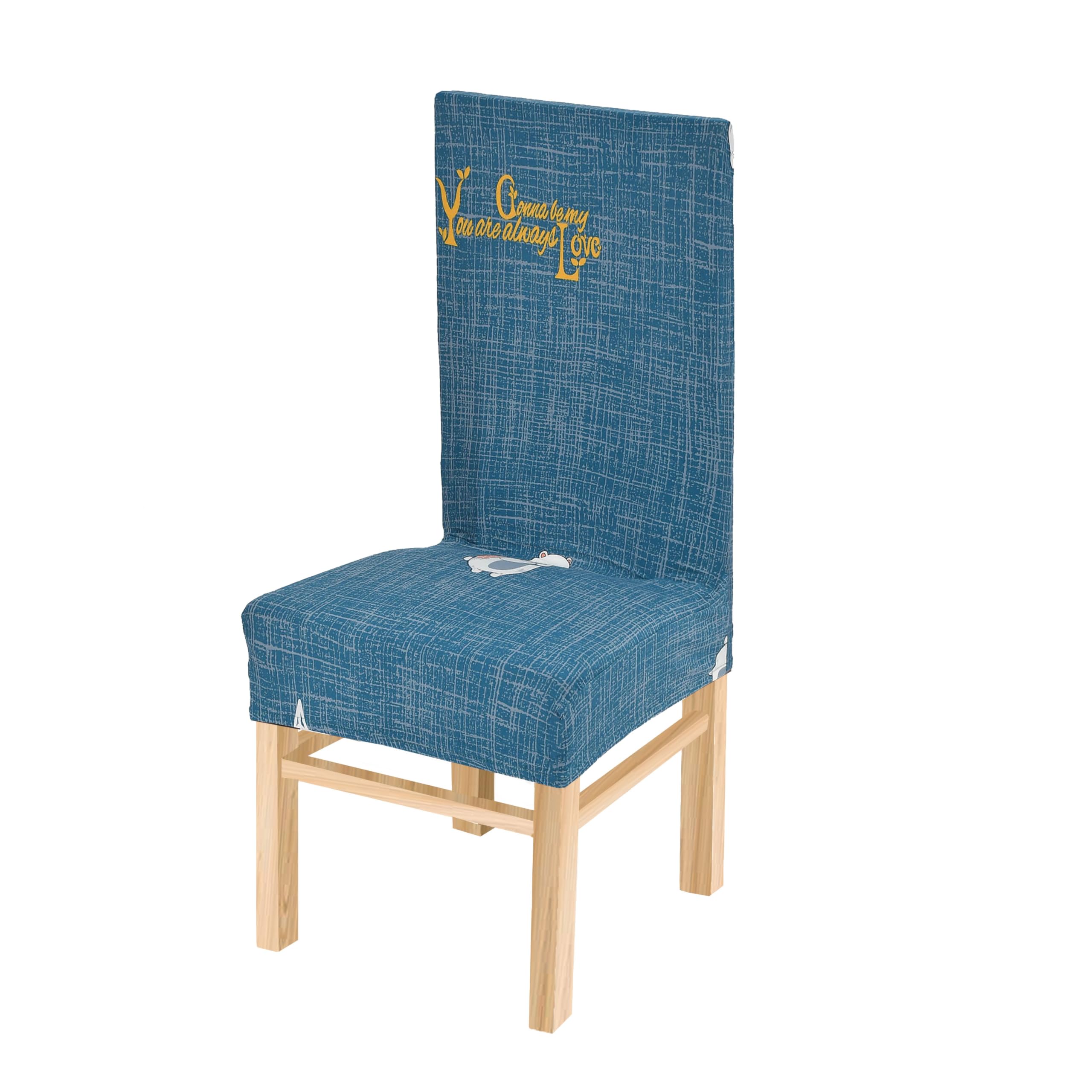 Yellow Weaves Elastic Stretchable Dining Chair Cover, Removable Washable Elastic Floral Printed Dining Chair Covers (1 Piece, Me