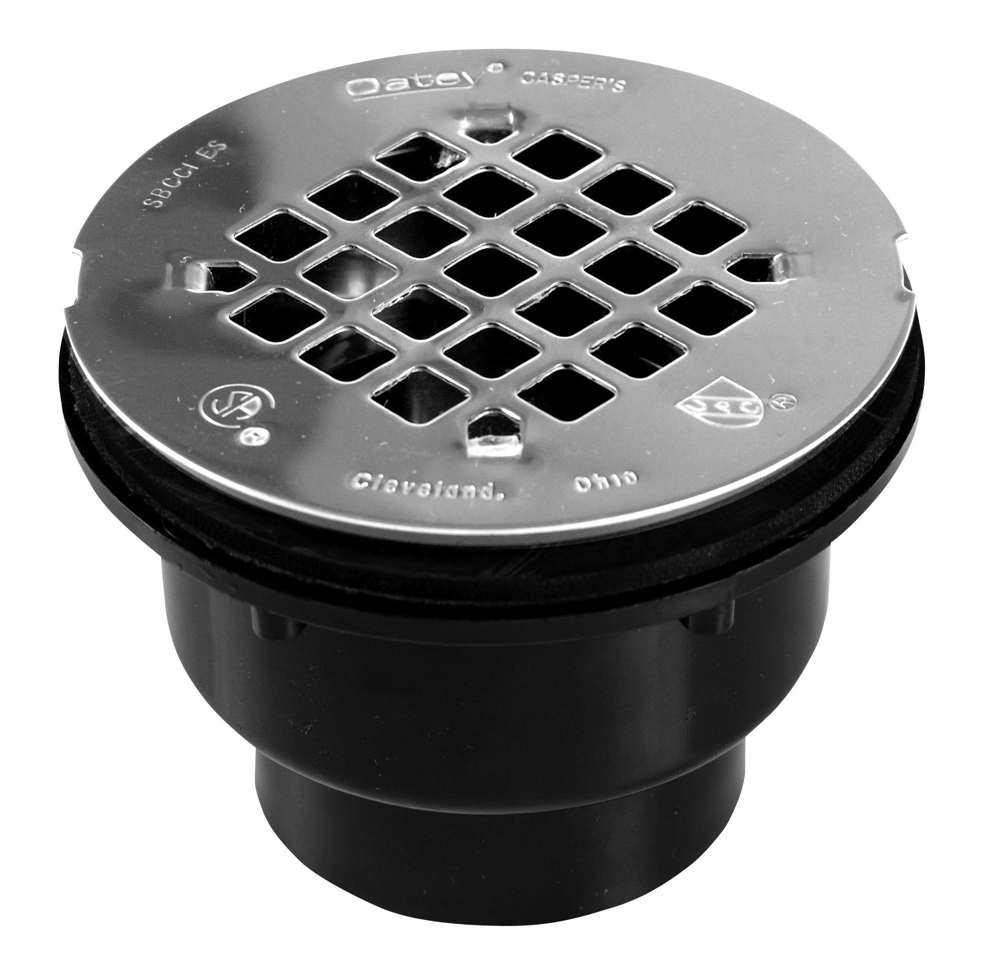 Oatey 2 In. 2-Part Abs Solvent Weld Shower Drain With Stainless Steel Strainer