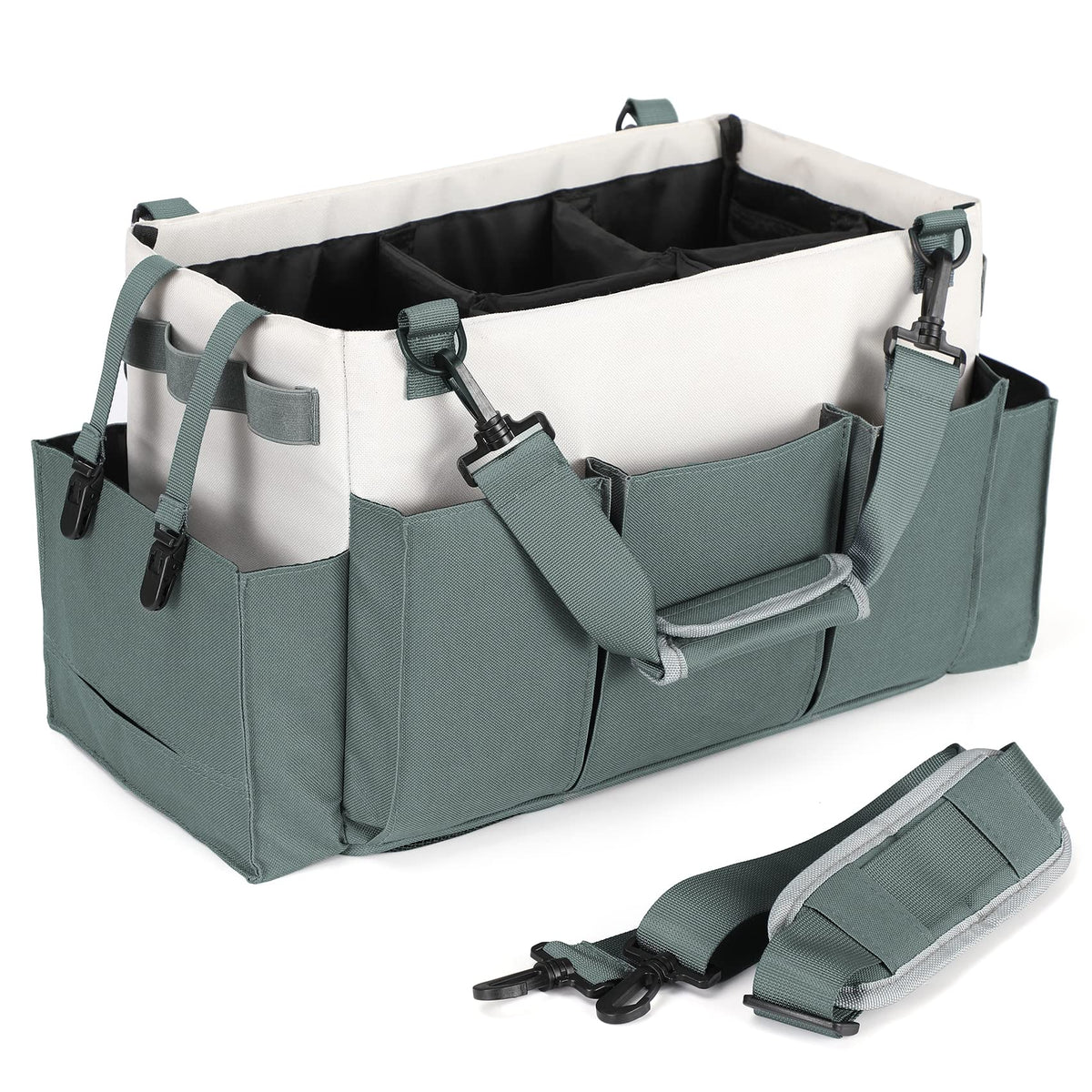 Large Cleaning Caddy Organizer With Handle, Wearable Cleaning Caddy Bag For Cleaning Supplies, Cleaning Tote With Shoulder And W